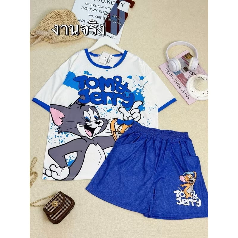Tom and Jerry shorts and tshirt