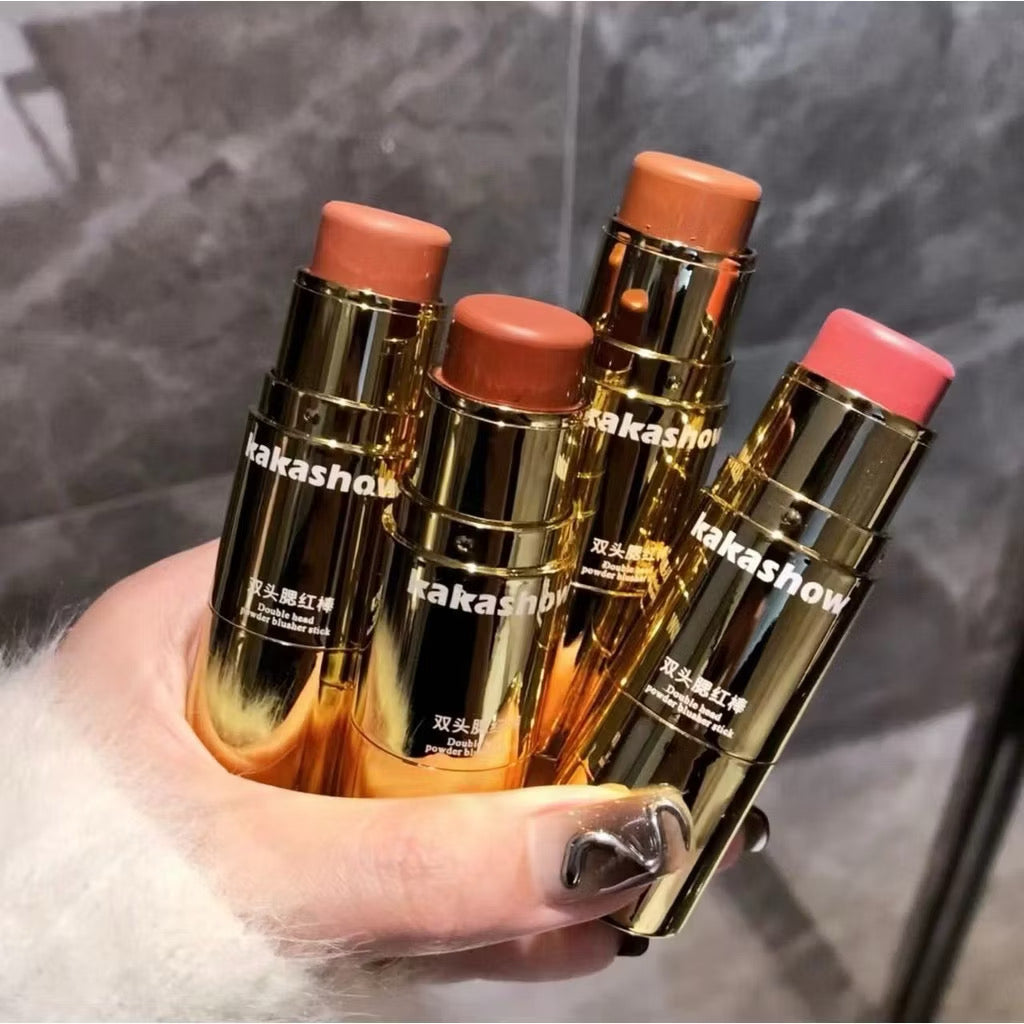 Kakashow Double Head Blush Stick Low Saturated Korean Cream Cream Blush