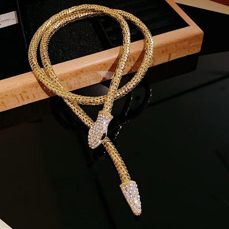 Snake choker and bracelet set