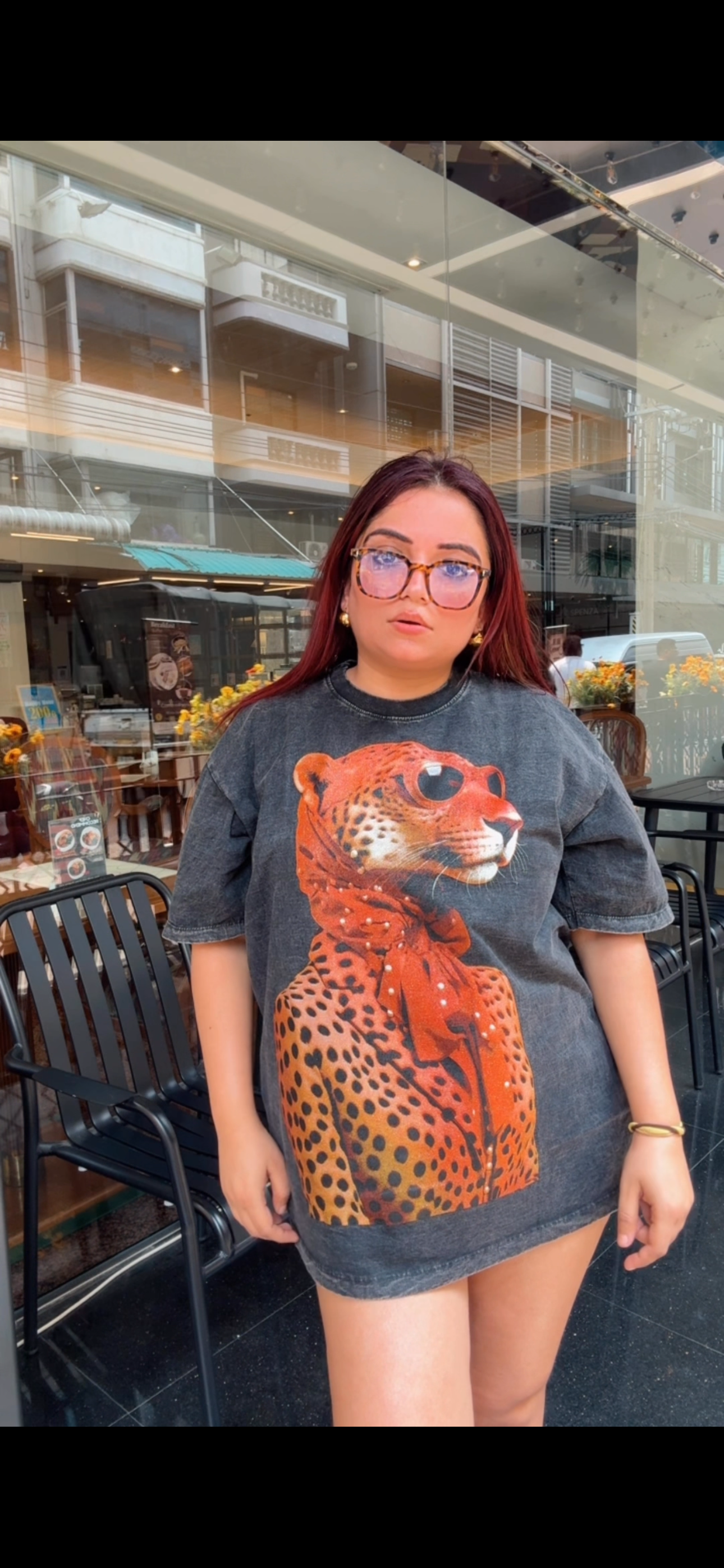 Wild tshirt with tiger glasses