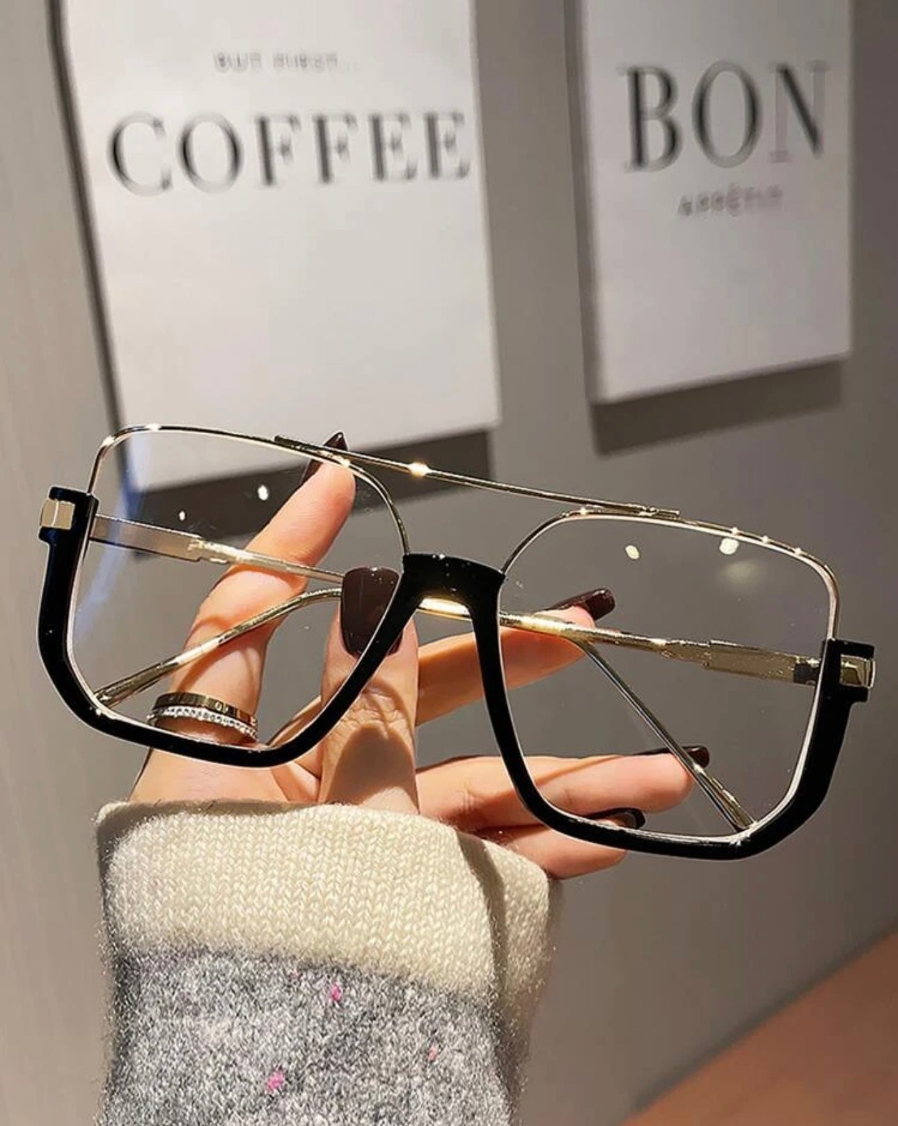 Top Bar Eyeglasses Clear Glasses Accessories Blue Light Glasses Accessories For Women