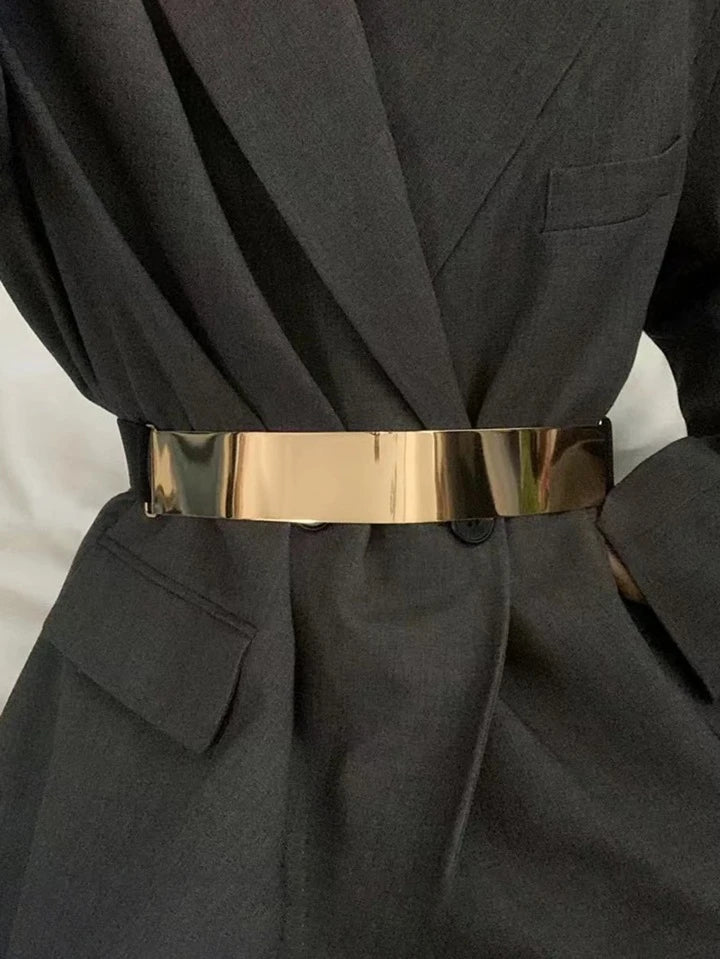 Elegant Metallic Simple Style Waist Belt