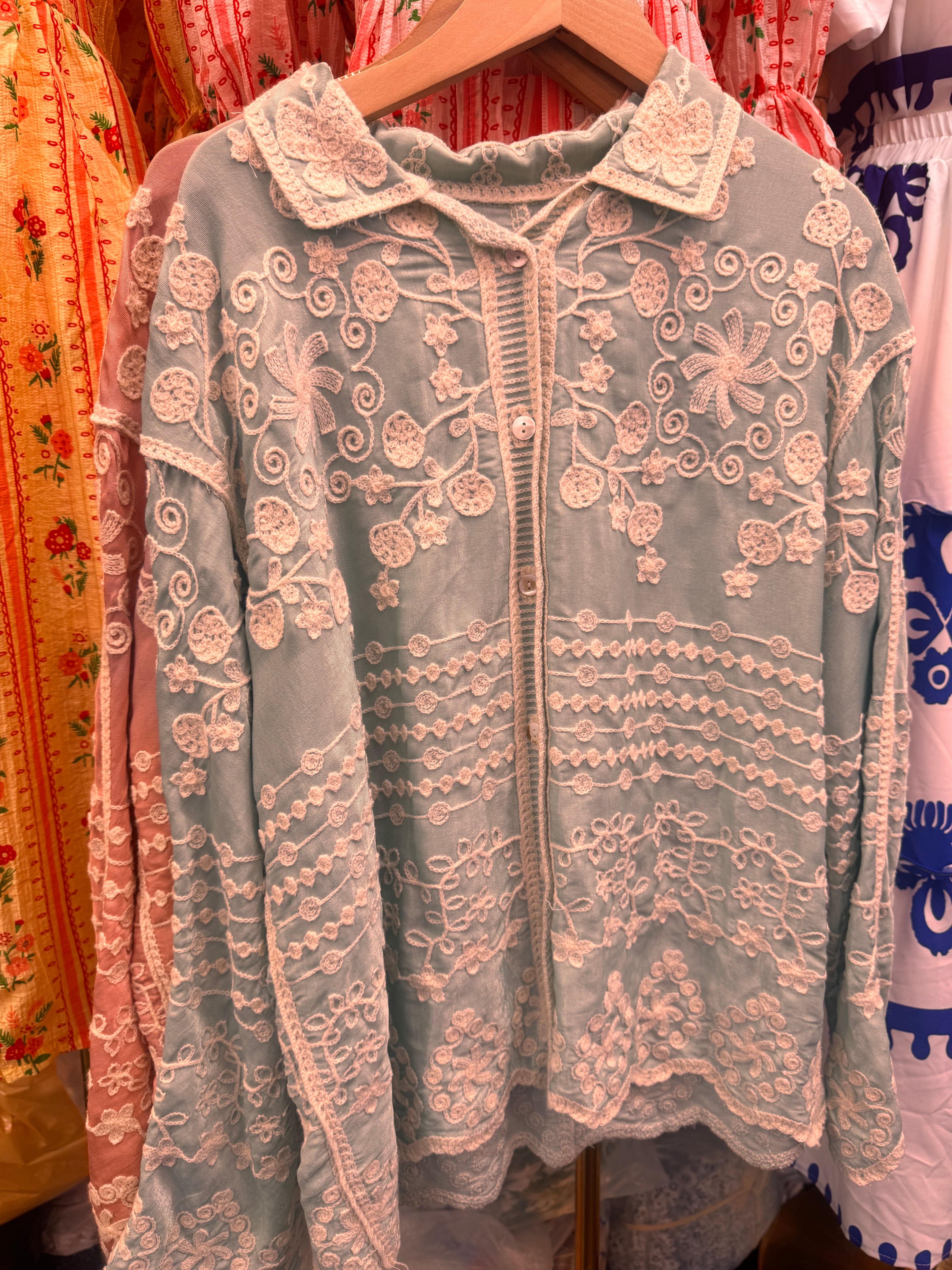 Floral Embroided Shirt