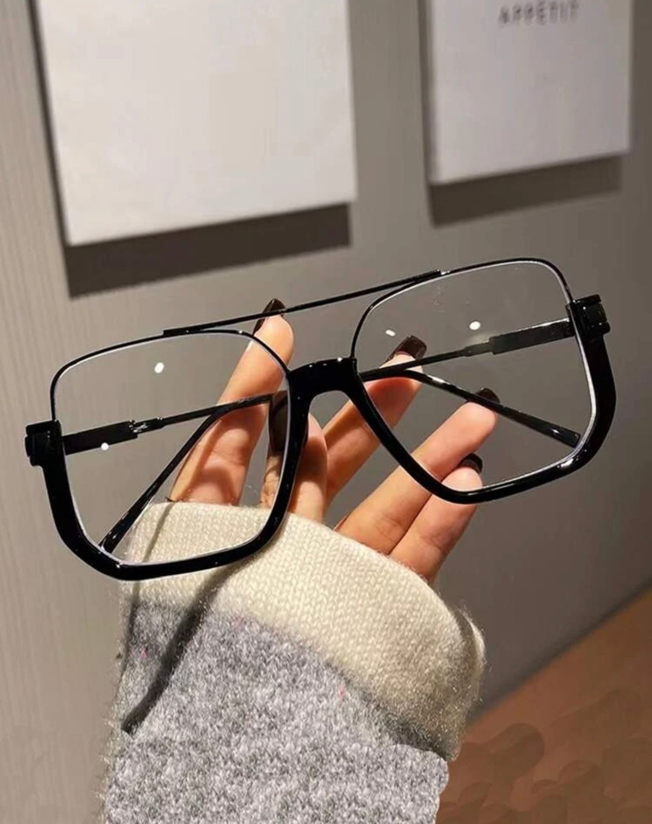 Top Bar Eyeglasses Clear Glasses Accessories Blue Light Glasses Accessories For Women