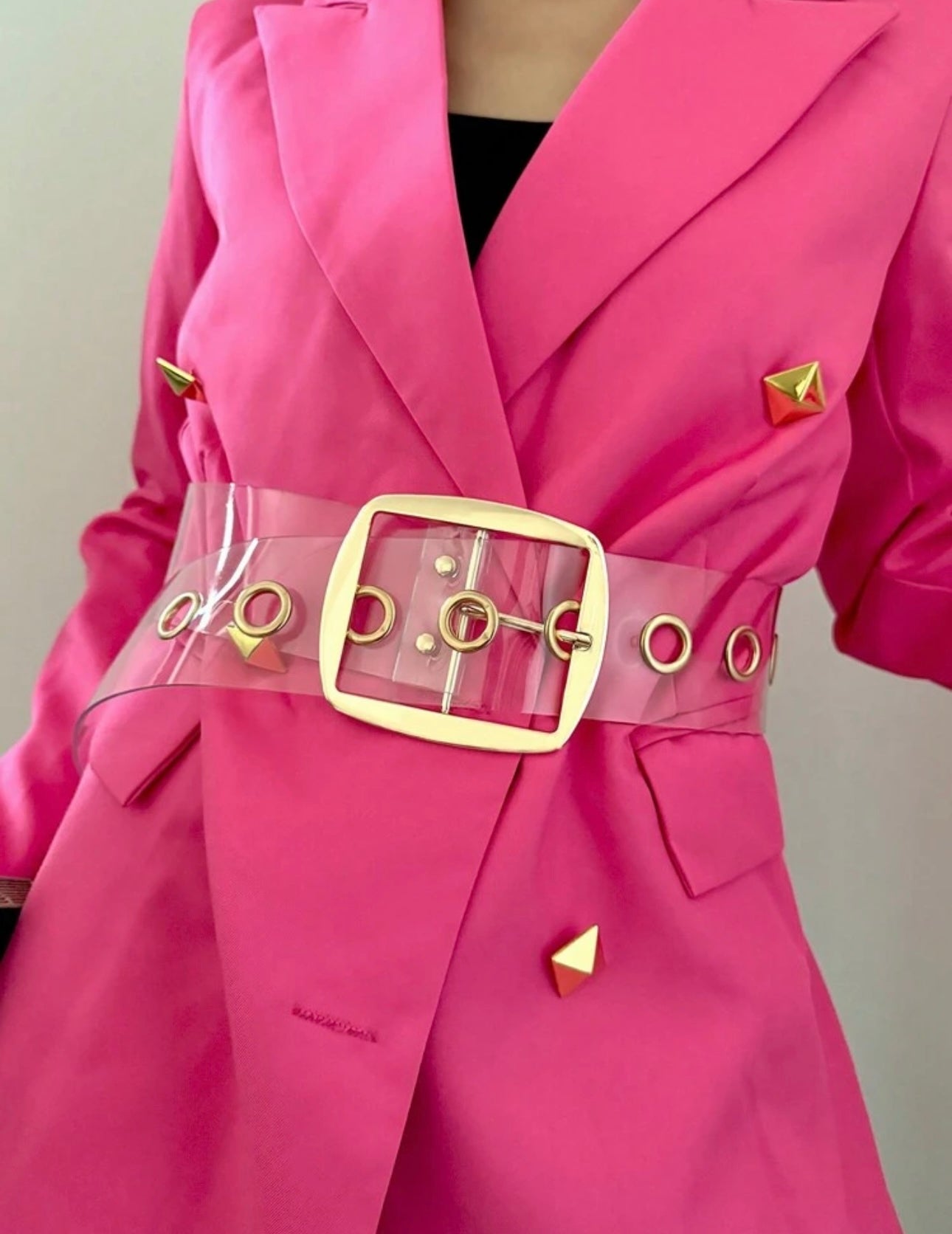 Transparent wide belt