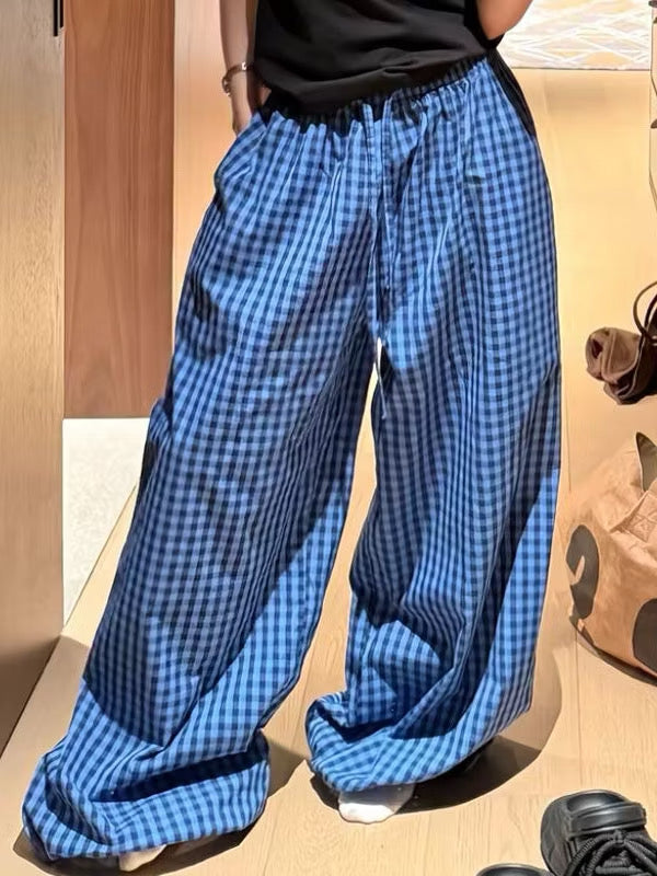 Block cotton pants