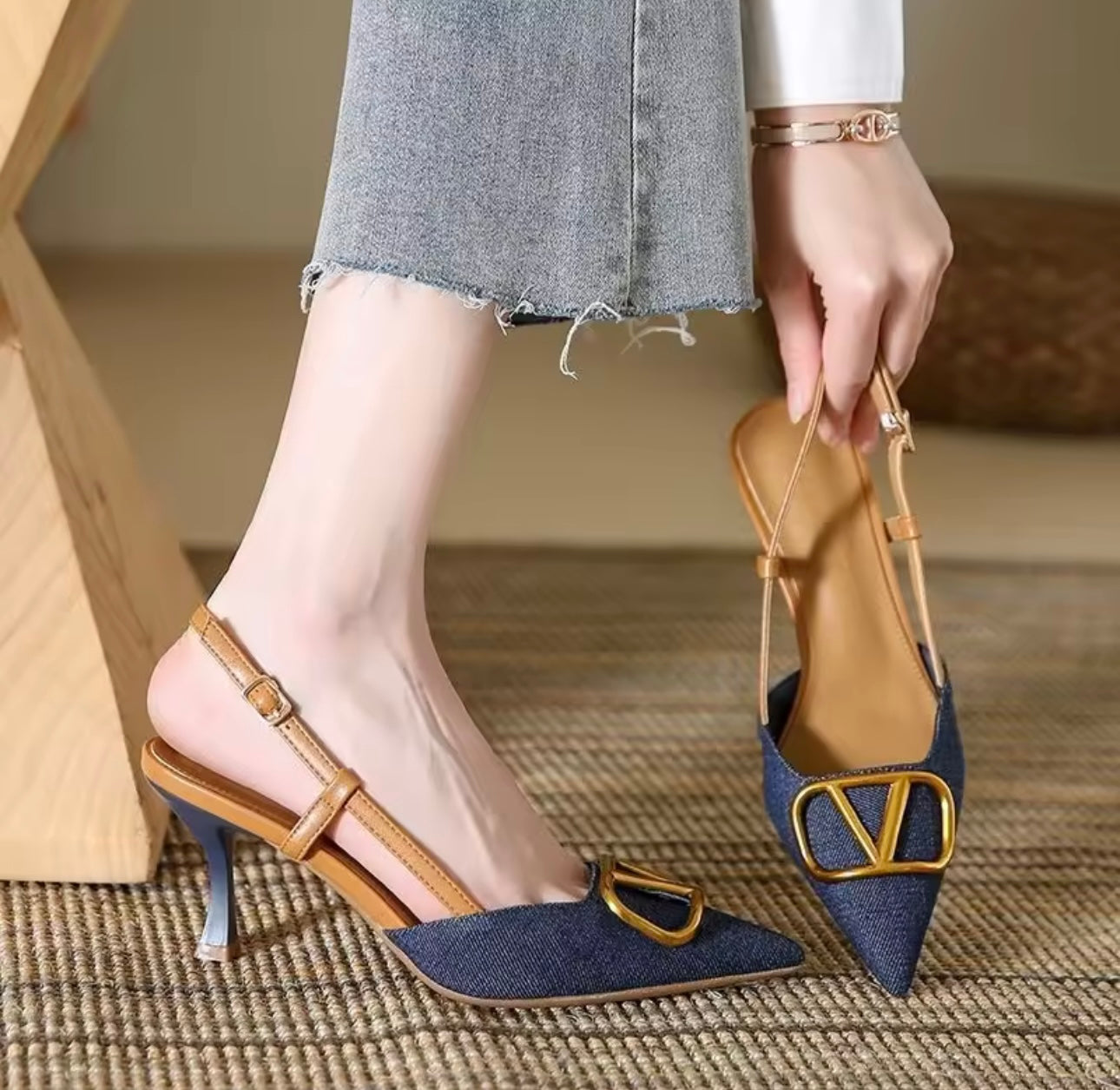 Denim Heels