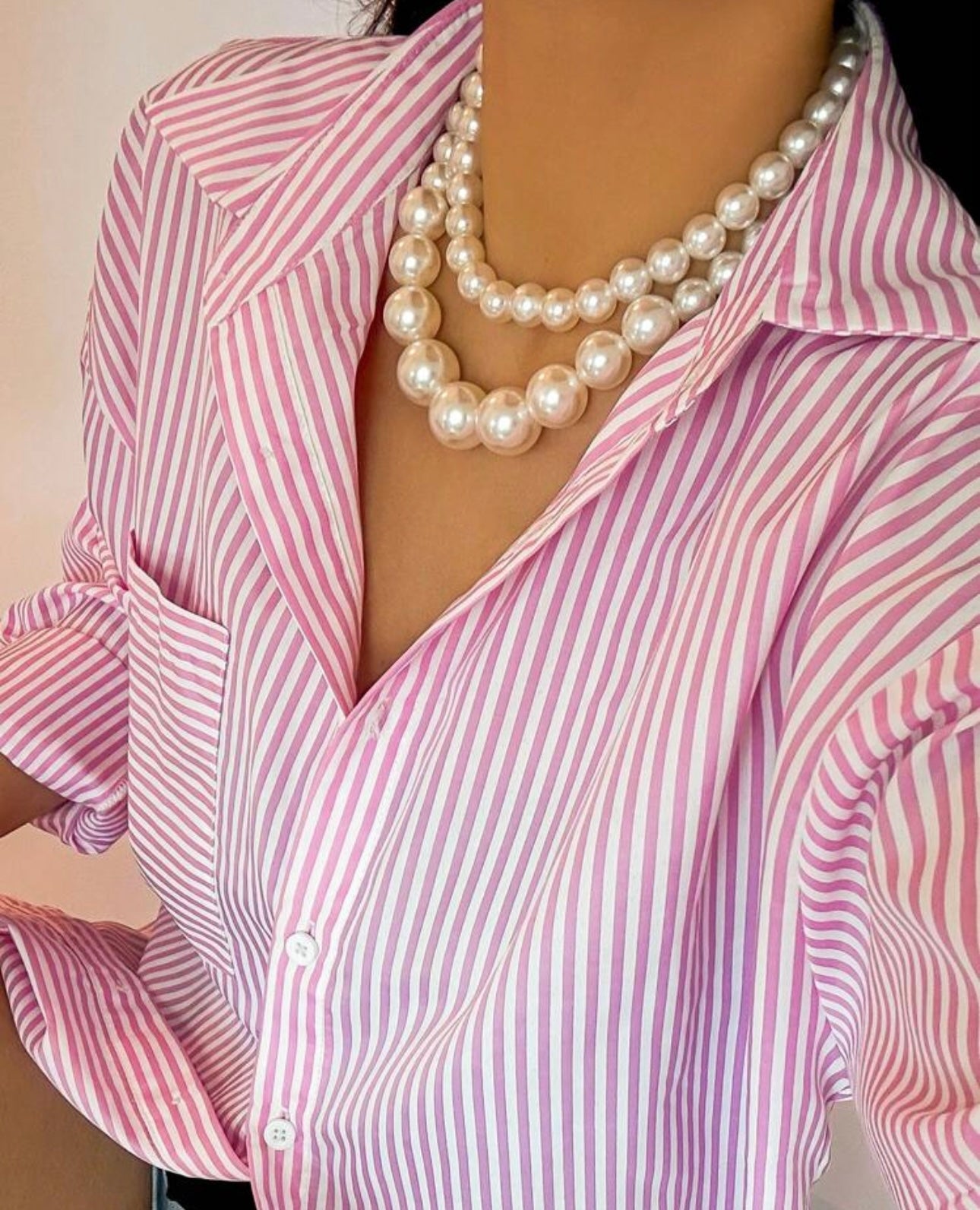 2pcs/Set Fashionable Elegant Asymmetrical Faux Pearl Beaded Necklace Set For Women's Gorgeous Evening Party Runway Jewelry And Gift For Her On Holidays