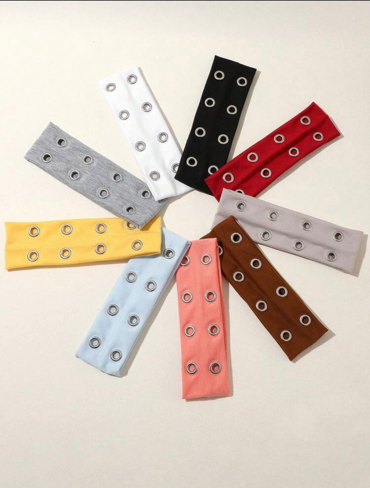 Mettalic holes headband