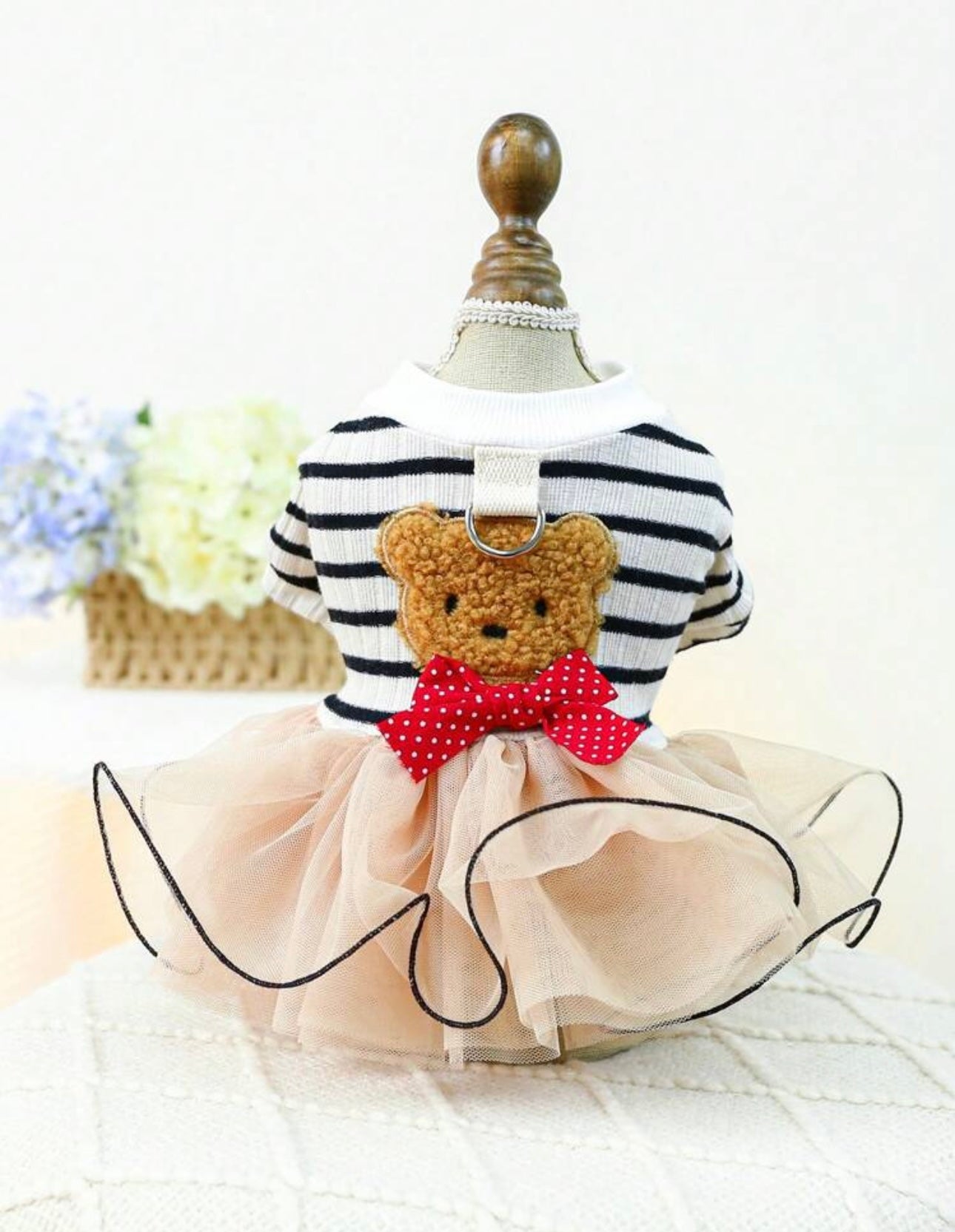 1pc Pet Clothes For Small And Medium Sized Dogs And Cats, Cute Princess Dress, Bear Tulle Skirt
