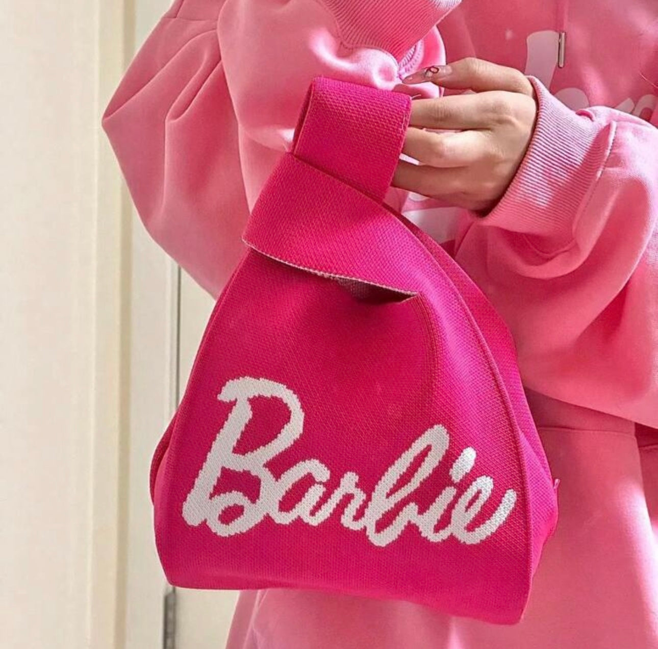 Barbie knit bag