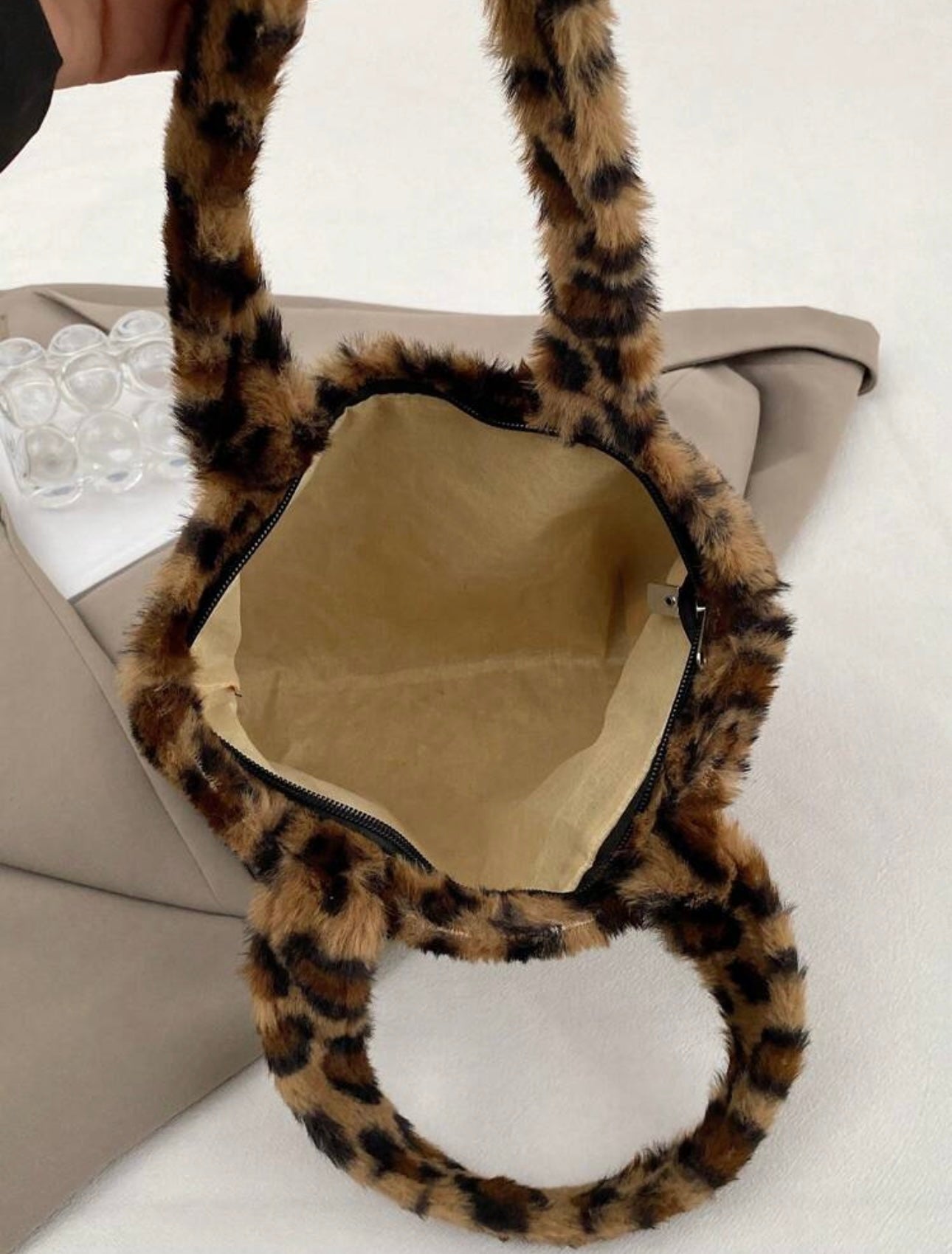 Plush handbag