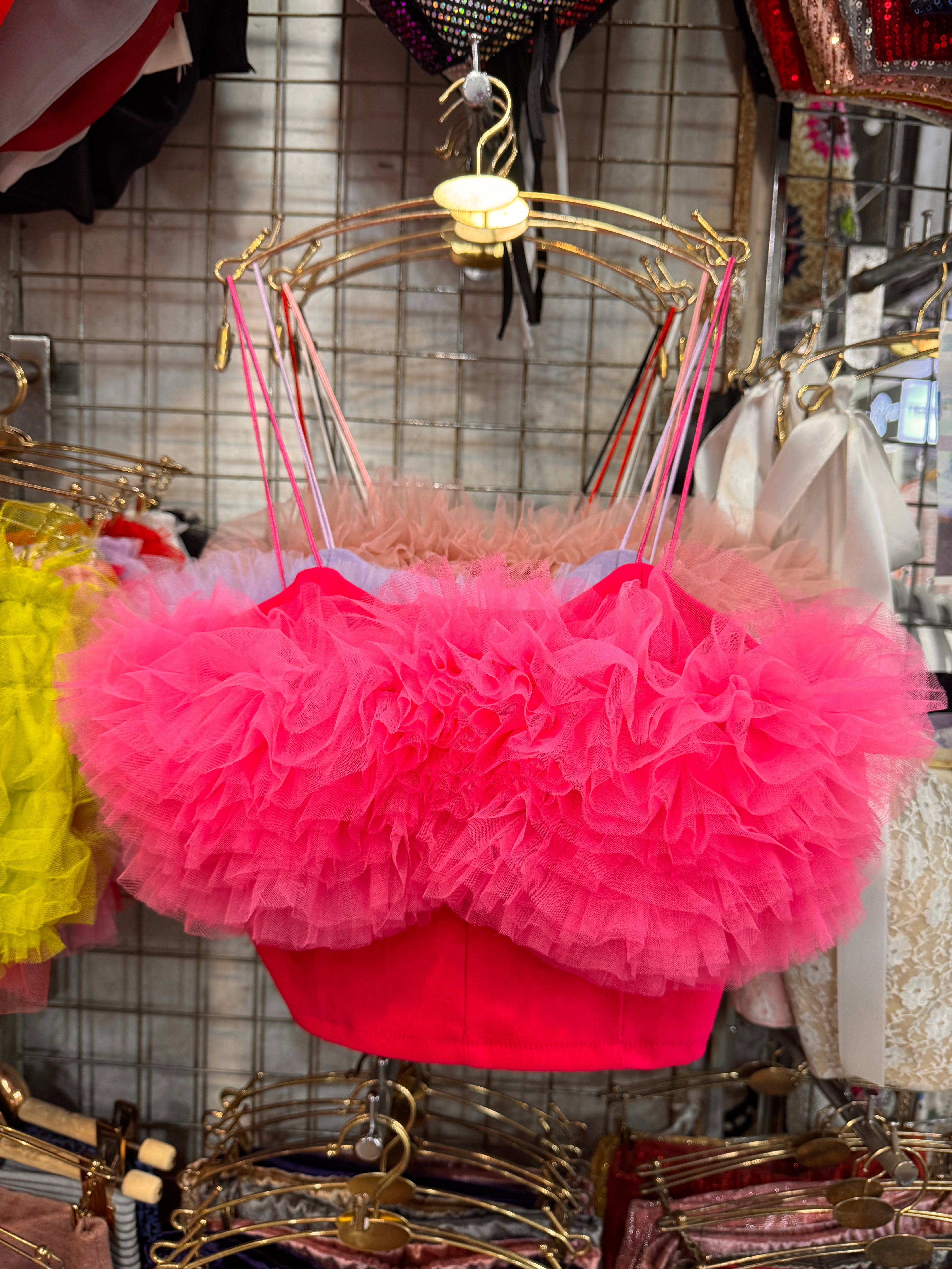 Net flower paded bustier stretchable