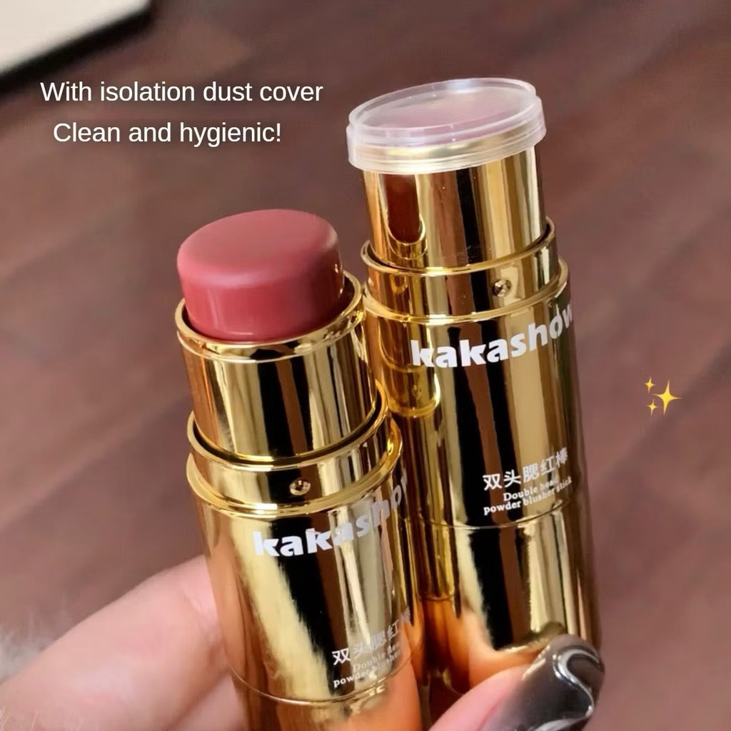 Kakashow Double Head Blush Stick Low Saturated Korean Cream Cream Blush