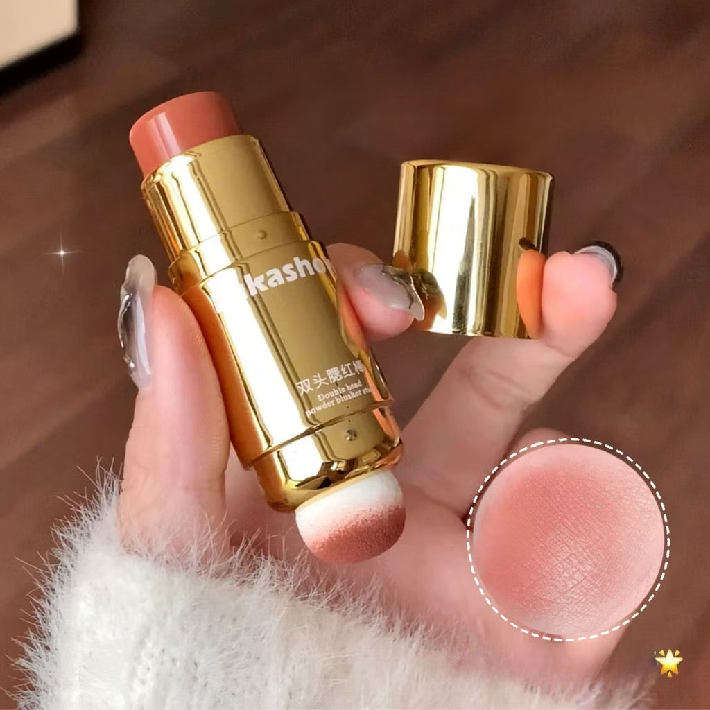 Kakashow Double Head Blush Stick Low Saturated Korean Cream Cream Blush