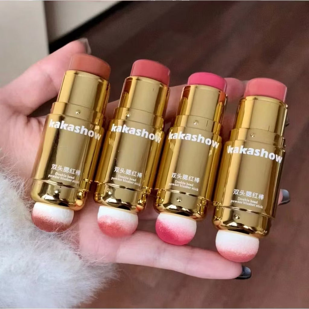 Kakashow Double Head Blush Stick Low Saturated Korean Cream Cream Blush