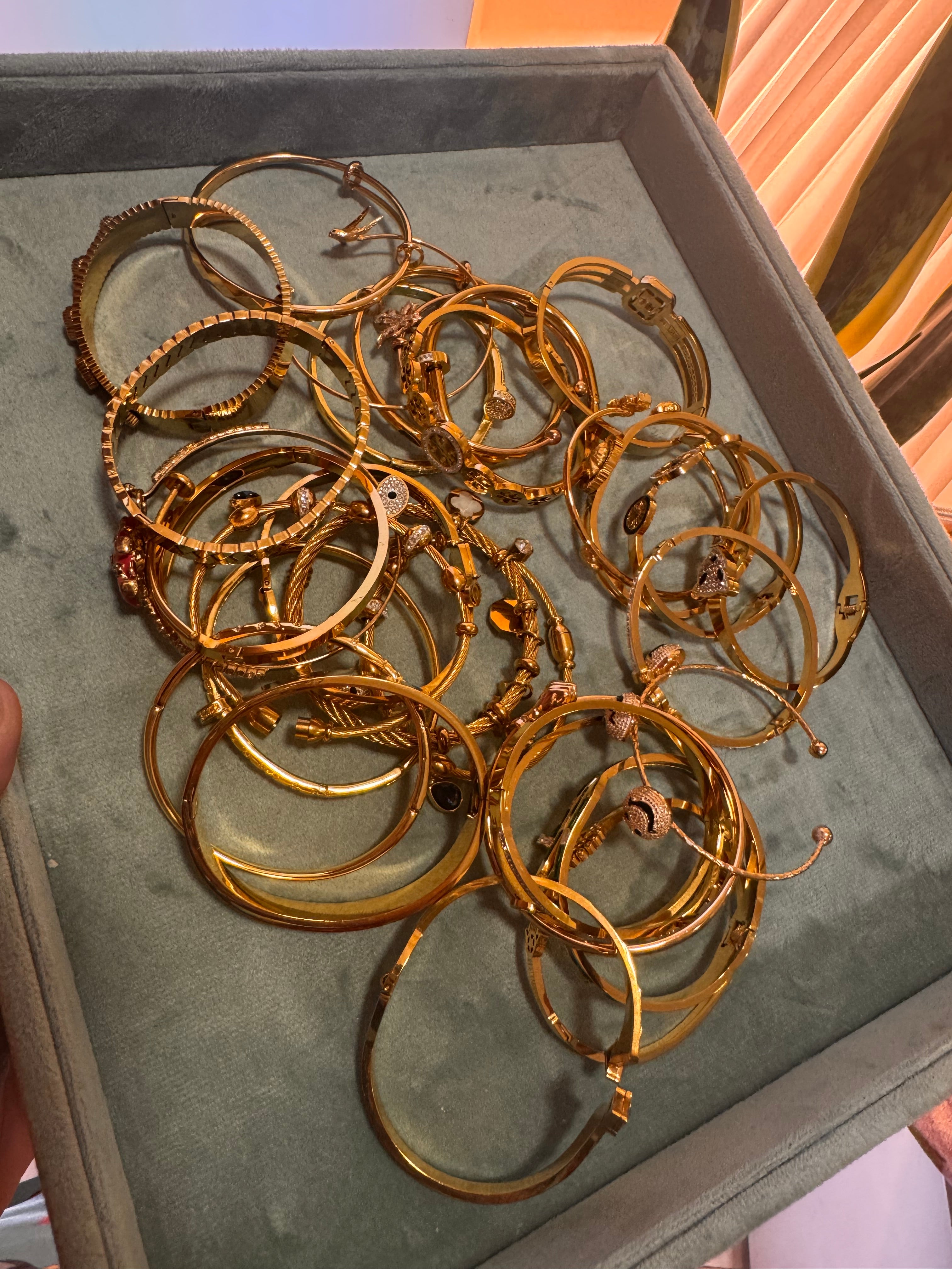 Anti tarnish stack bangles (Each)