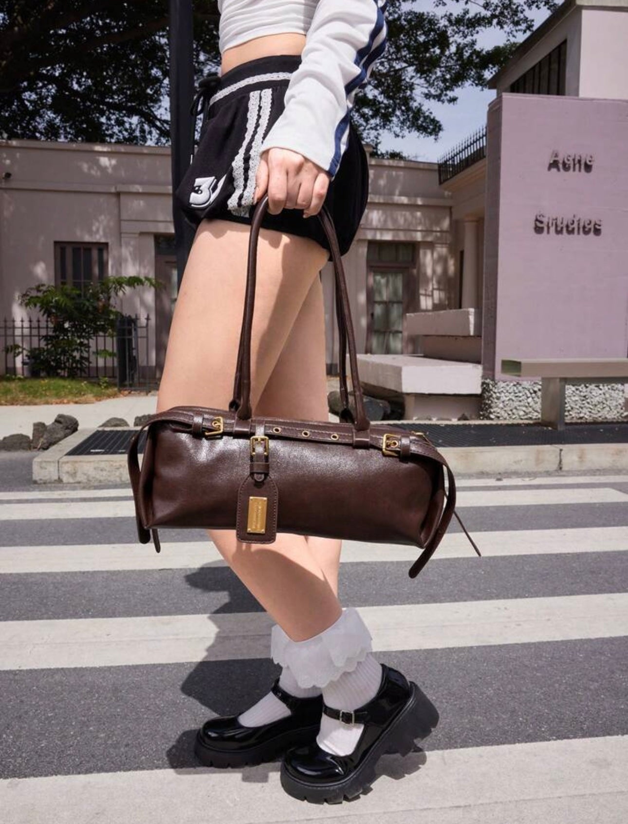 DareSee 1pc New Fashionable PU Commuter Bag, Minimalist Solid Color Vintage Chic Crossbody Underarm Bag For Wome