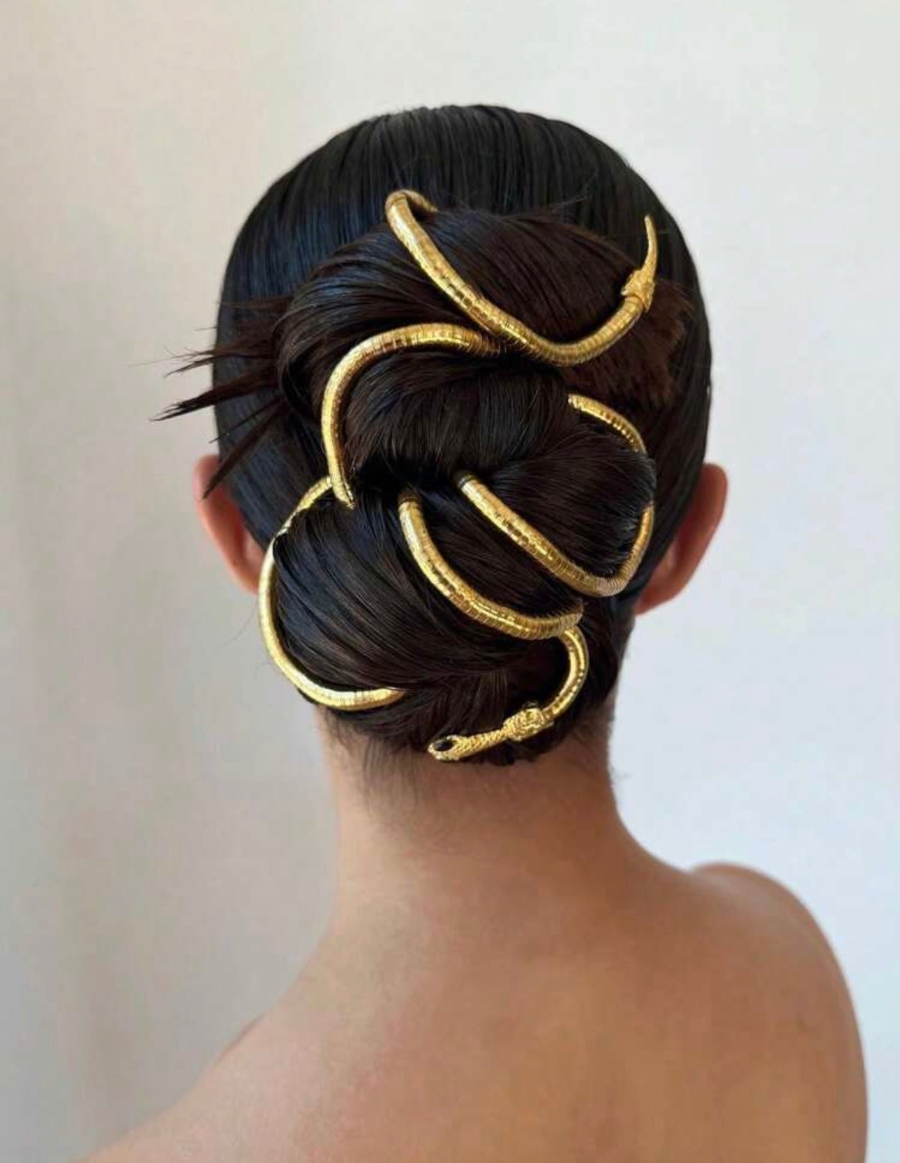 1pc Fashion Casual Personalized Snake Open Chain Bracelet Necklace Personalized Casual Styling Design Exaggerated Chain Snake,Hair Accessories