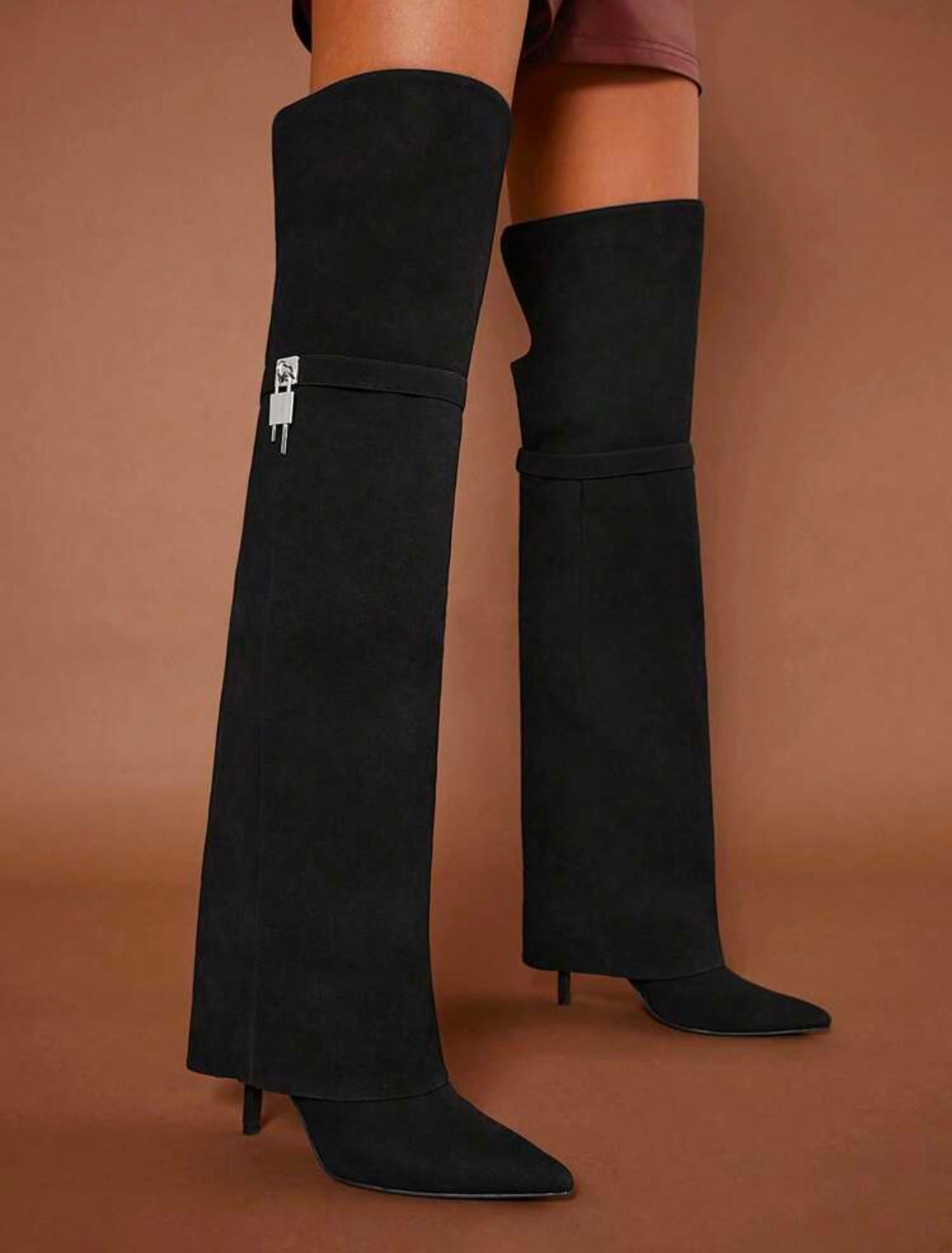 Folded Over The Boot With A Strap And Ornament