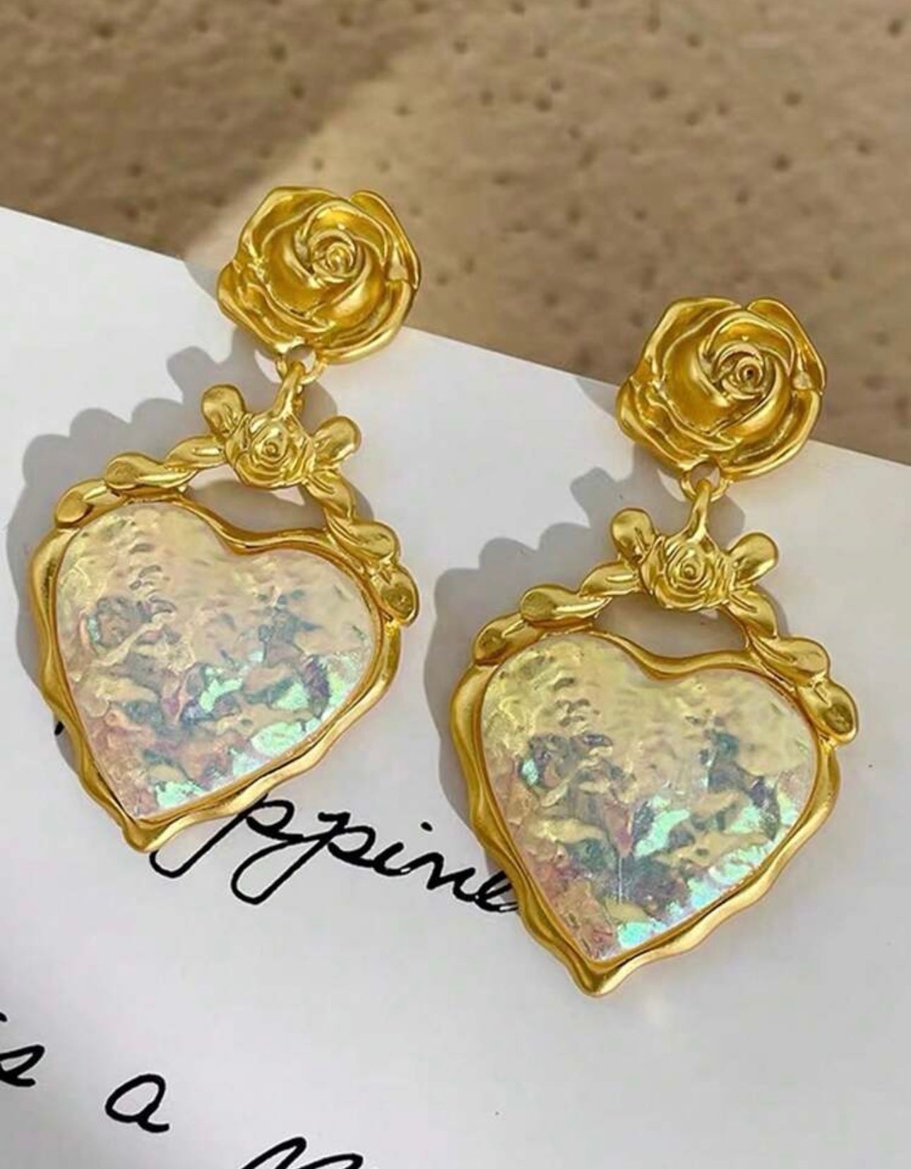 Heart dropping earrings