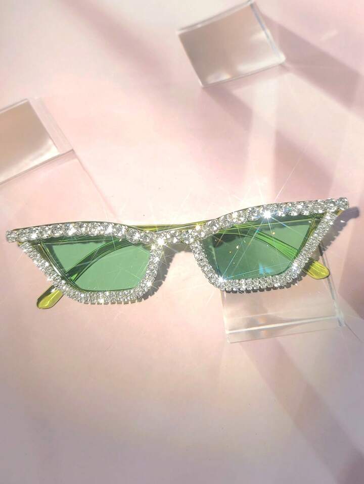 Cat Eye rhinestone glasses
