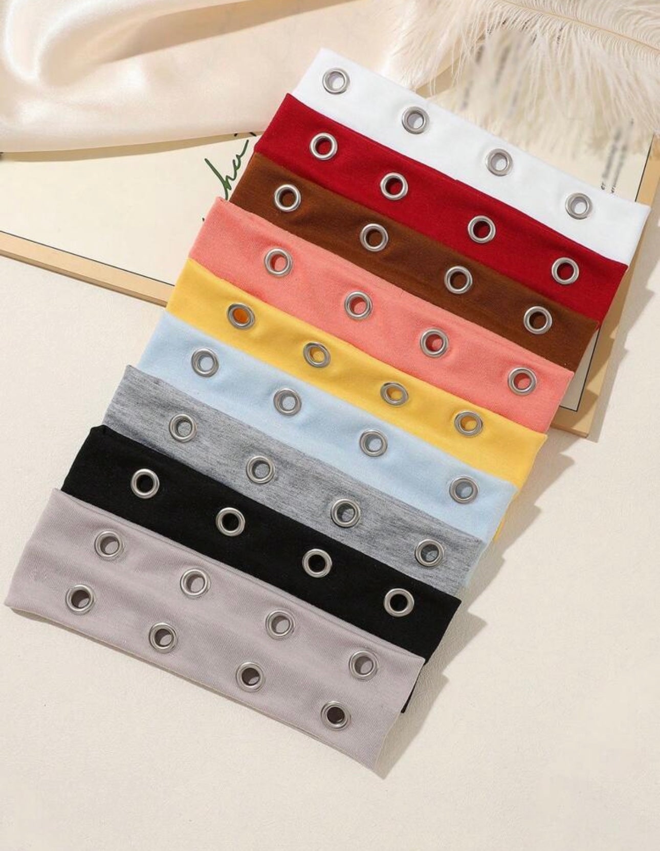 Mettalic holes headband