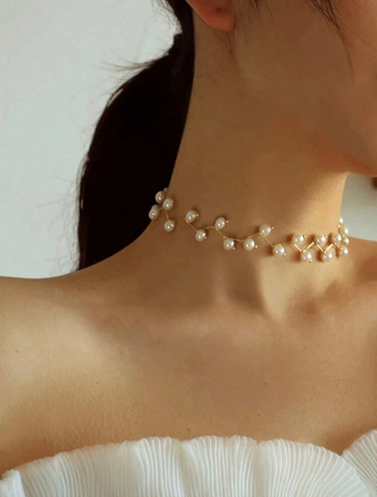 1pc Delicate Random Faux Pearl Necklace