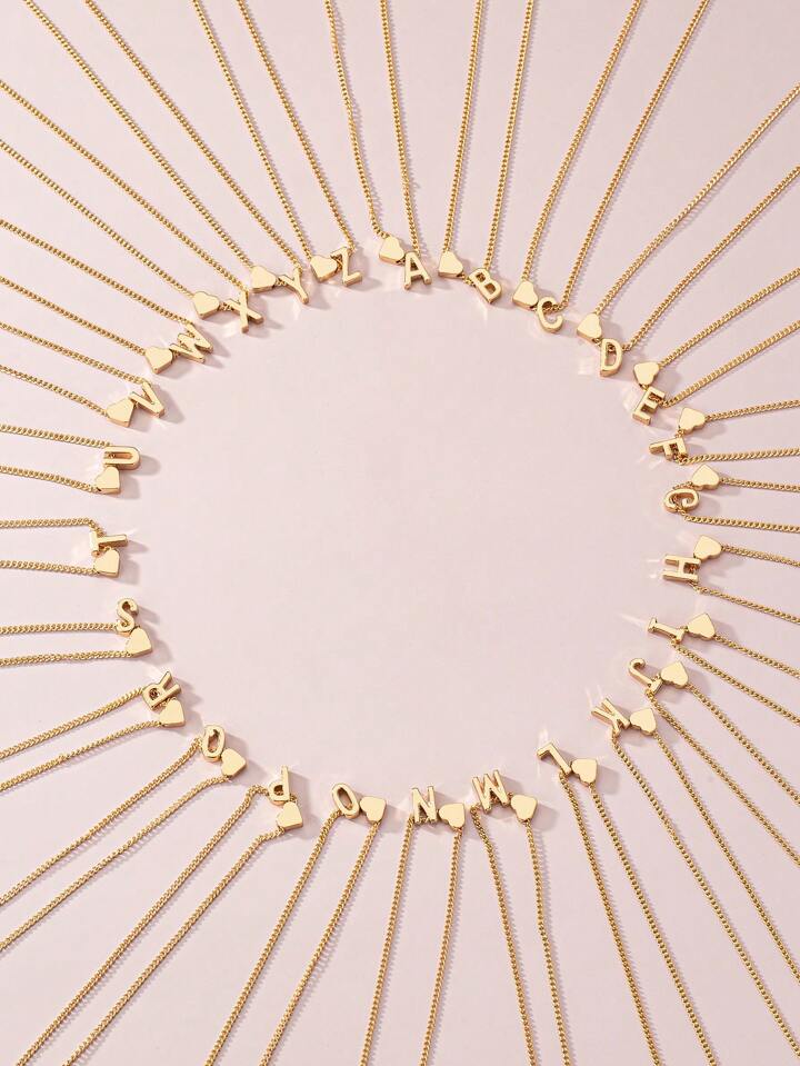 Alphabet with heart Neckpiece