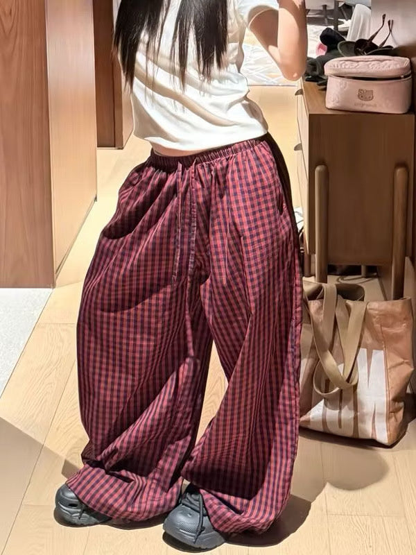 Block cotton pants