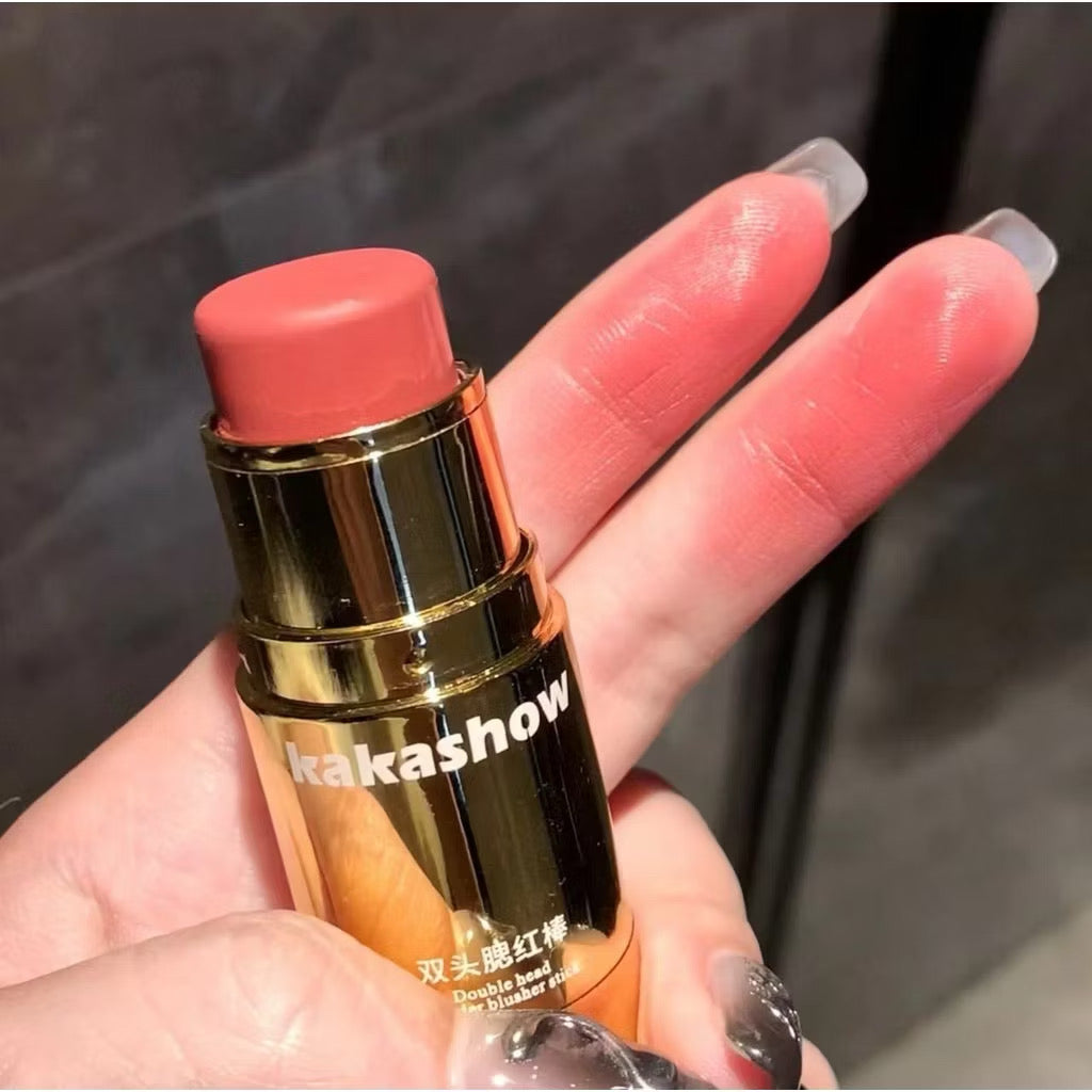 Kakashow Double Head Blush Stick Low Saturated Korean Cream Cream Blush