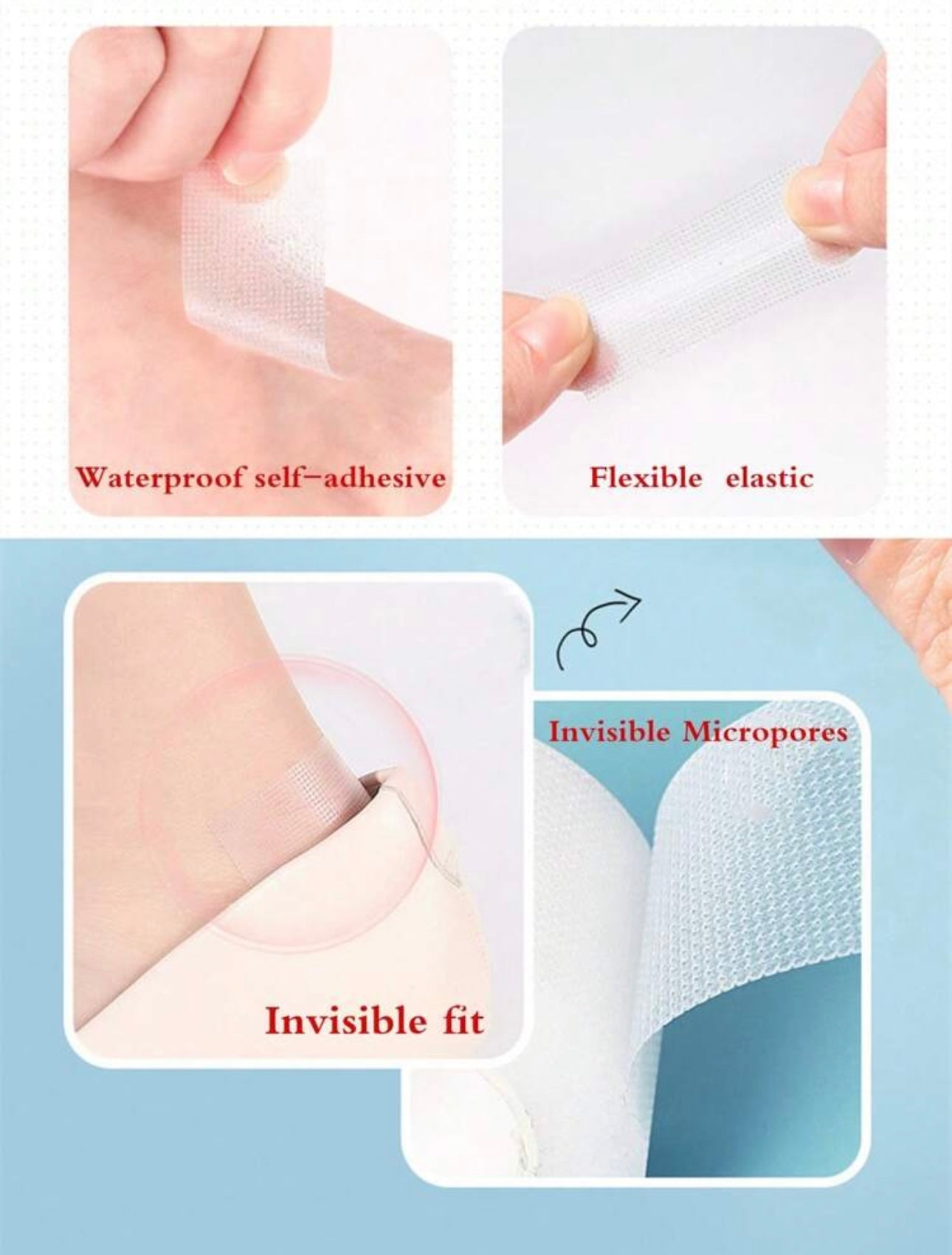 1 100cm Silicone Invisible Adhesive Cushion Insole Pads For High Heels, Anti-Slip And Anti-Wear Foot Protectors