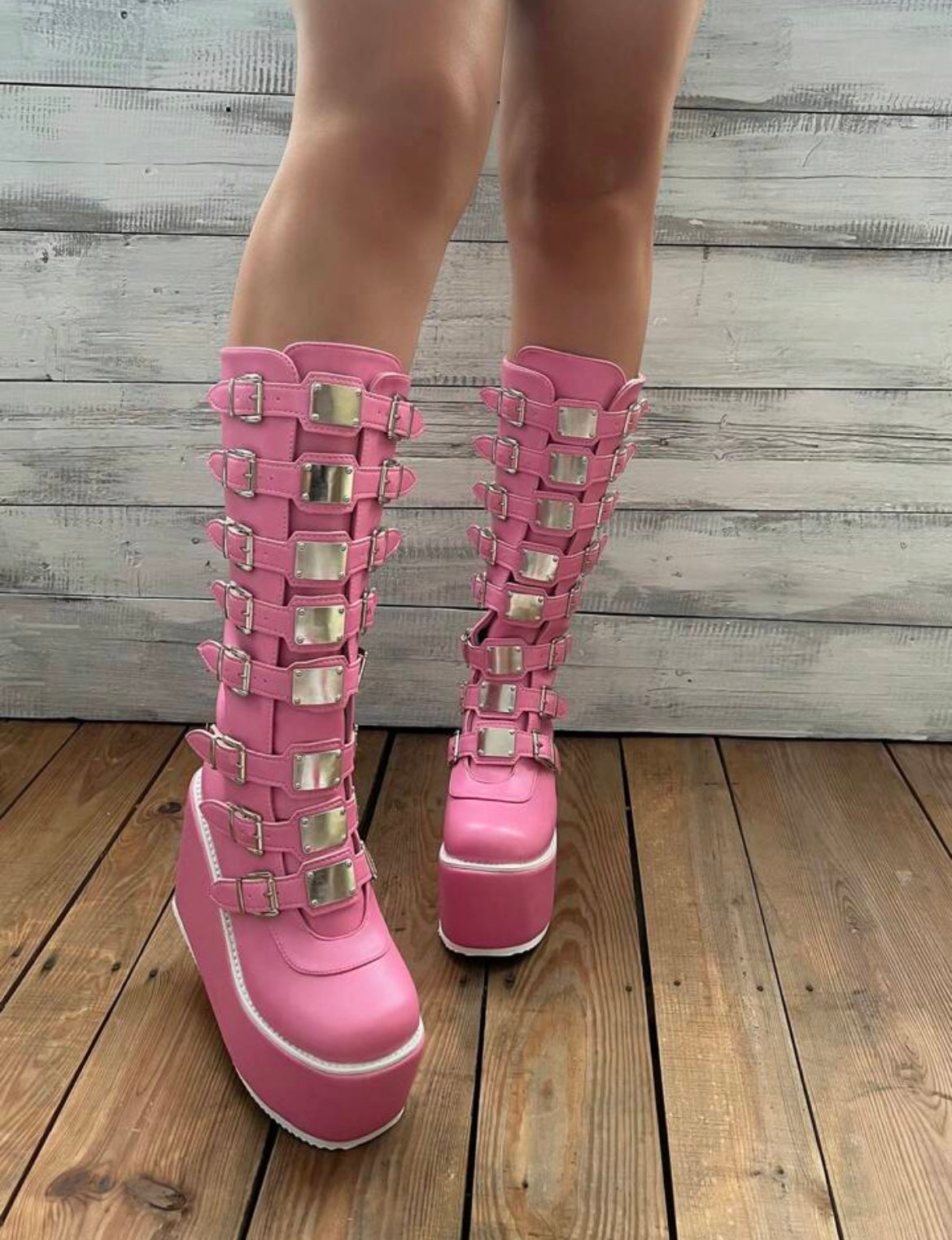 platform motorcycle riding boots