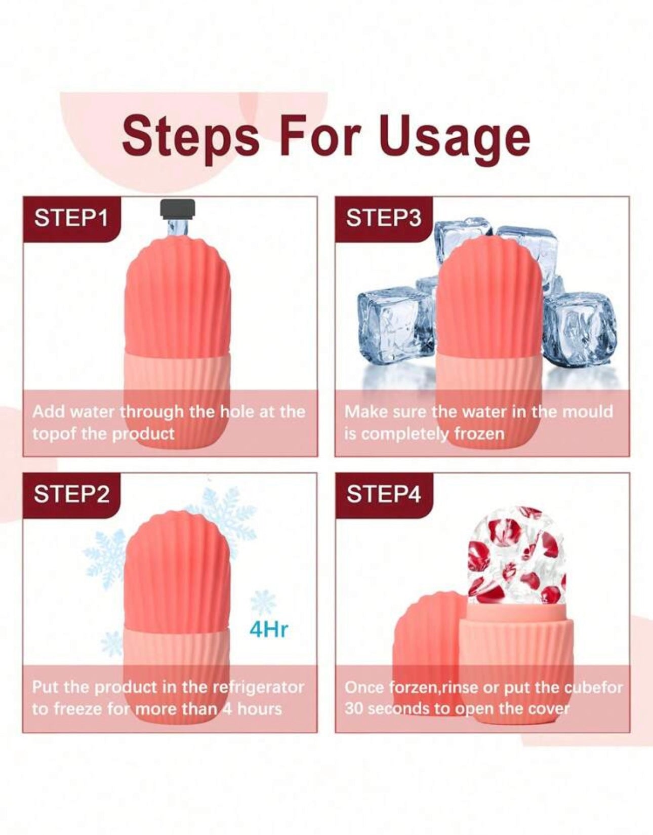 1pc Ice Face Roller, For Face & Eye Puffiness Relief, FacialMassager Contour And Enhance Skin Care & Glow,Facial Massage Skin Care Tools