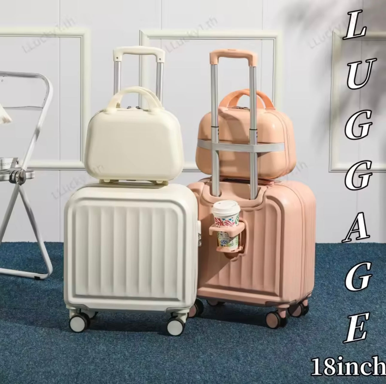 Vanity Luggage trolly (2pcc set)