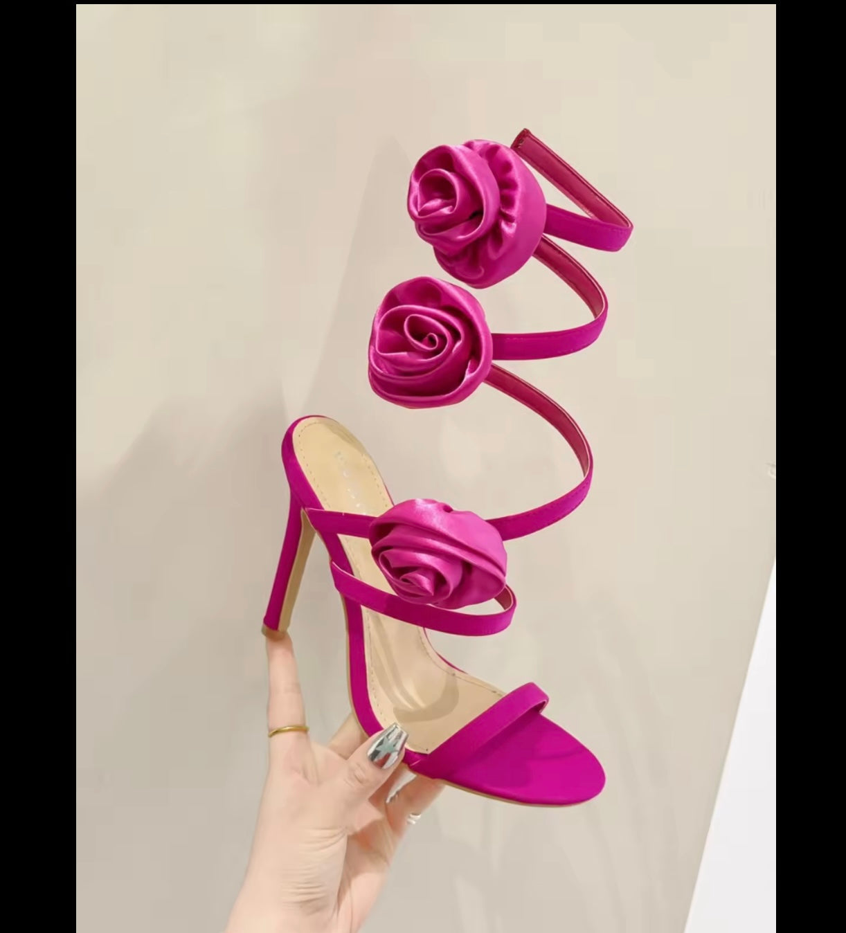 Flower wrap heels