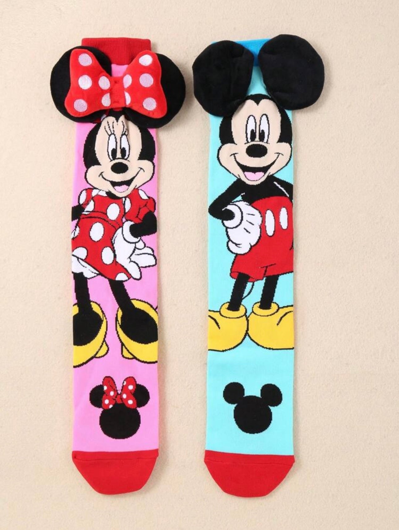 Adorable Disney Mickey And Minnie Knee-High Socks For Kids, Fashion Children High Socks For Party, Back To School ,Fun And Fashionable For Little Disney Fans