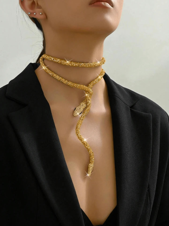 Snake choker gold