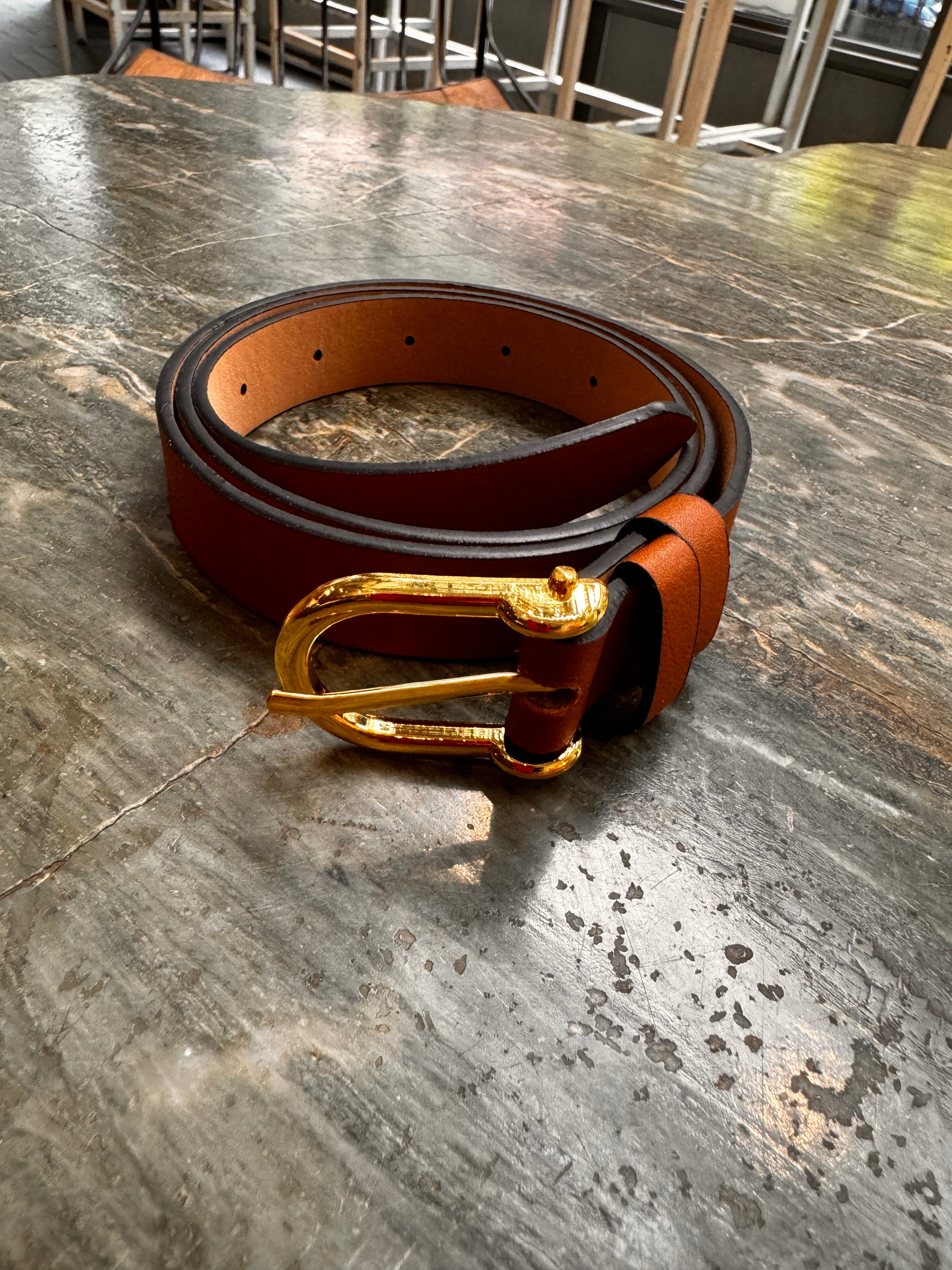 Leather look belt