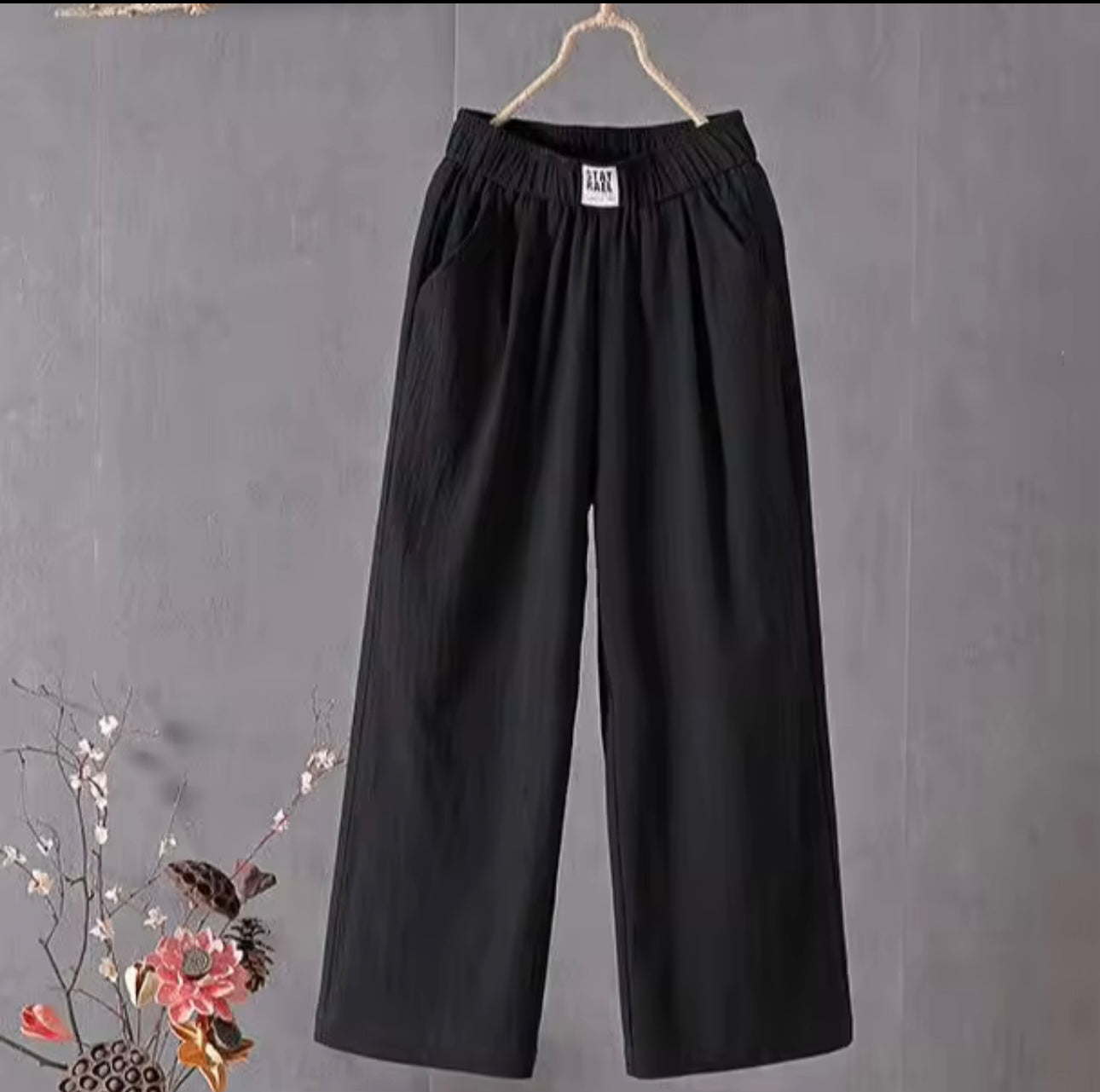 Cotton High Waist Pants