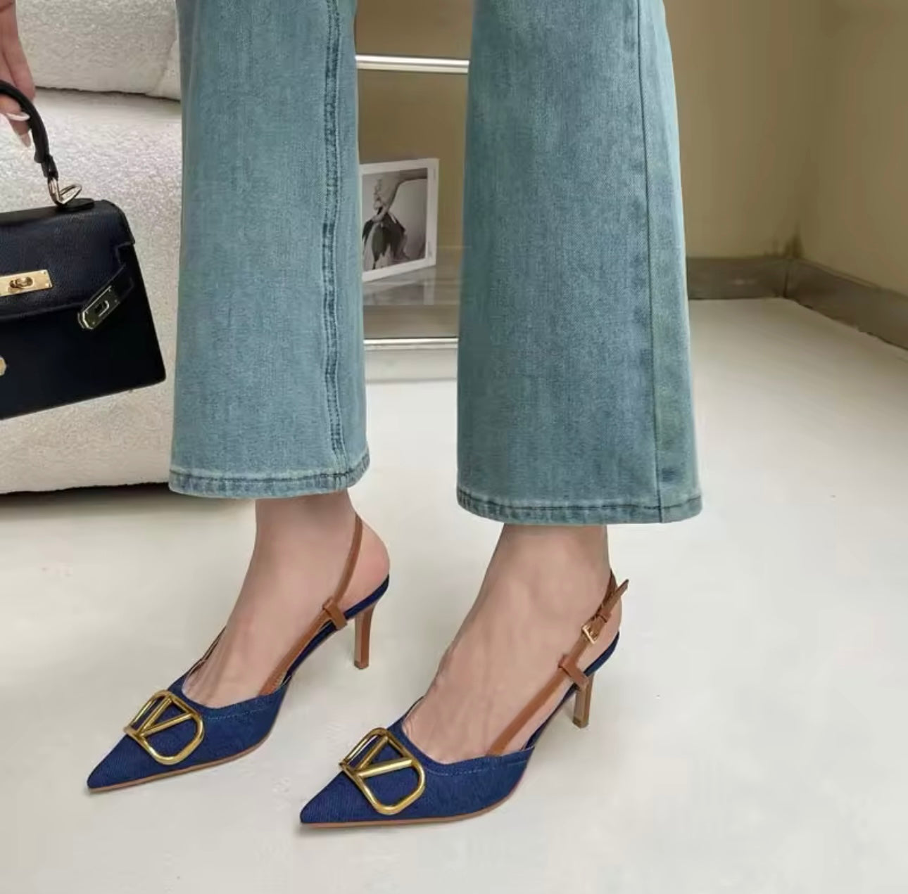 Denim Heels
