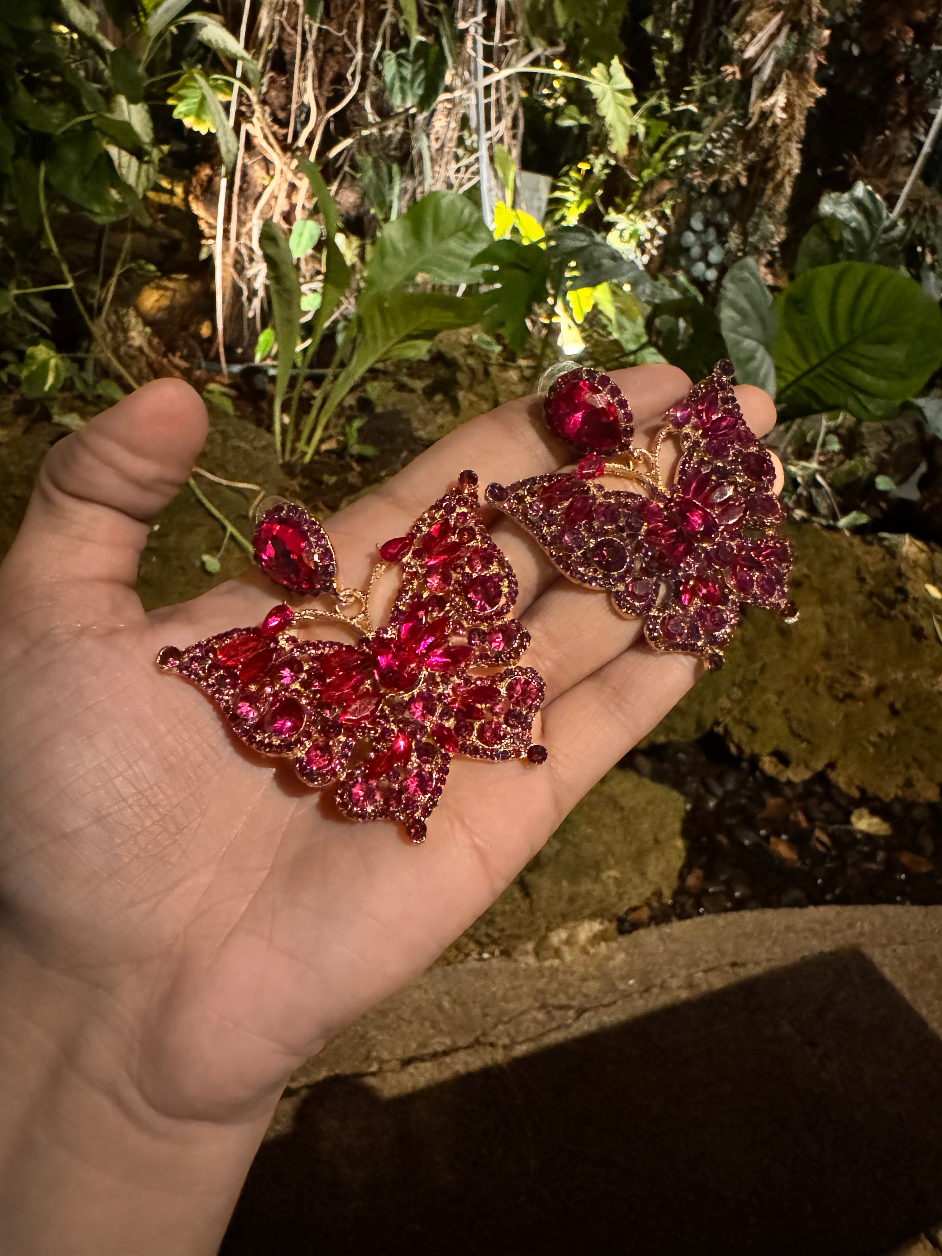 Butterfly Rhinestone Earings