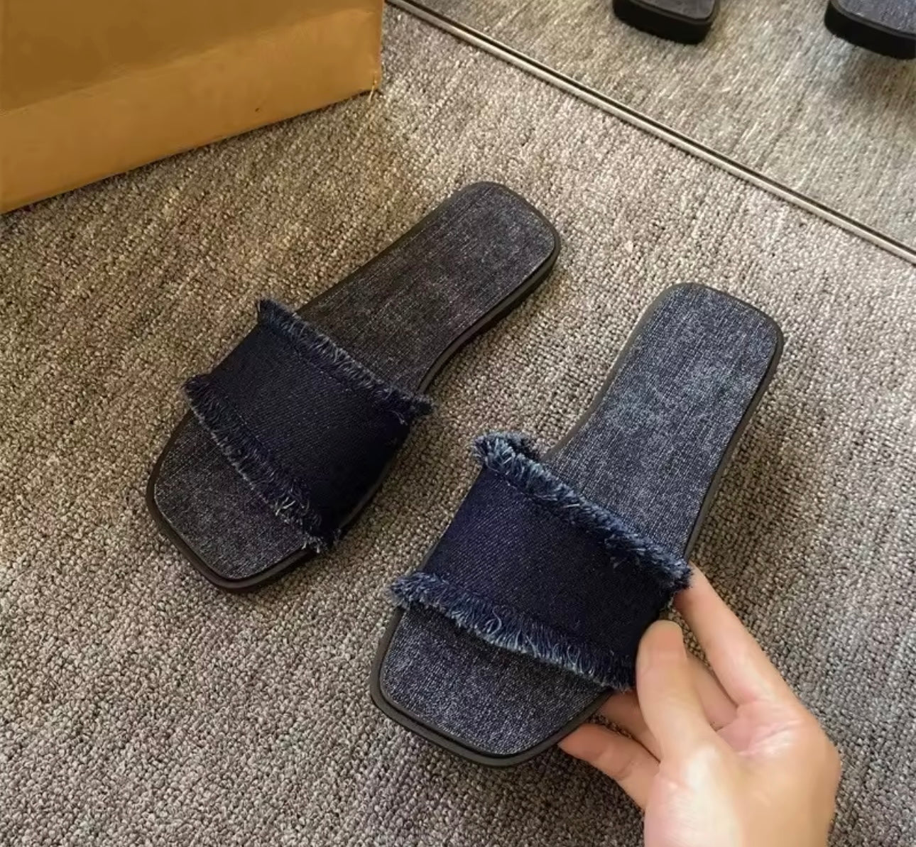 Denim Slippons