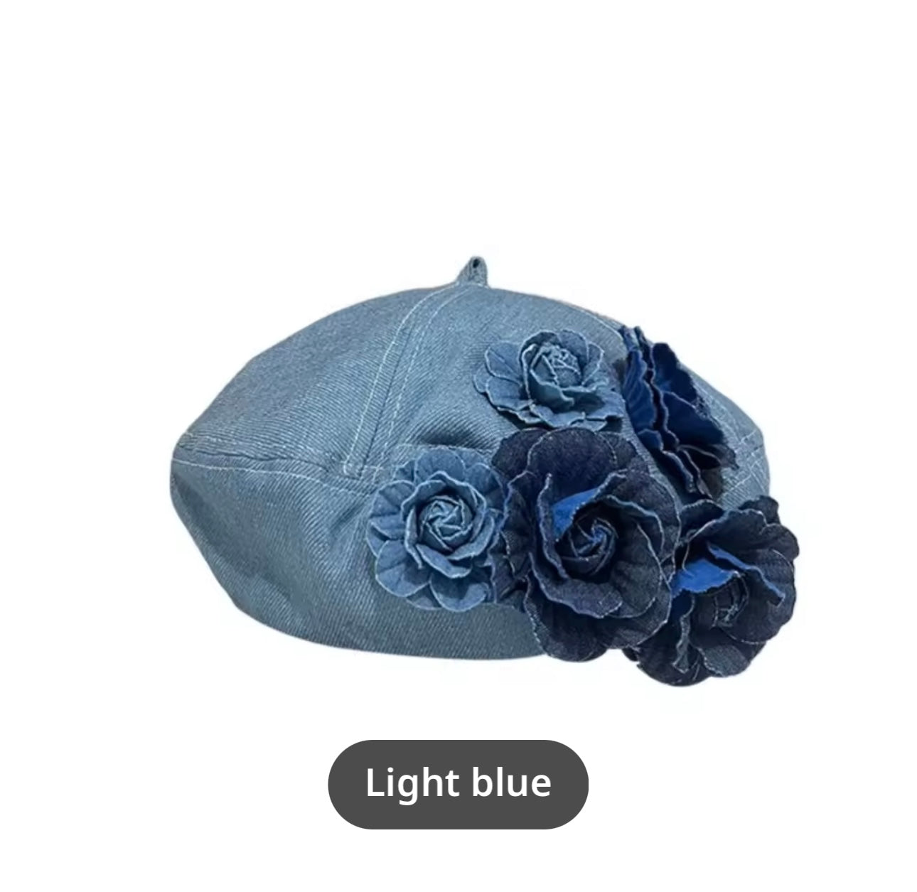 Denim Beret Cap