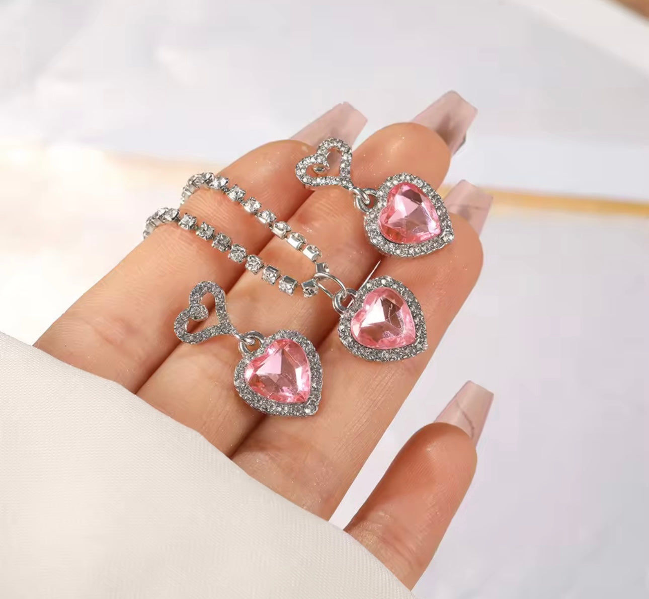 Pink heart set