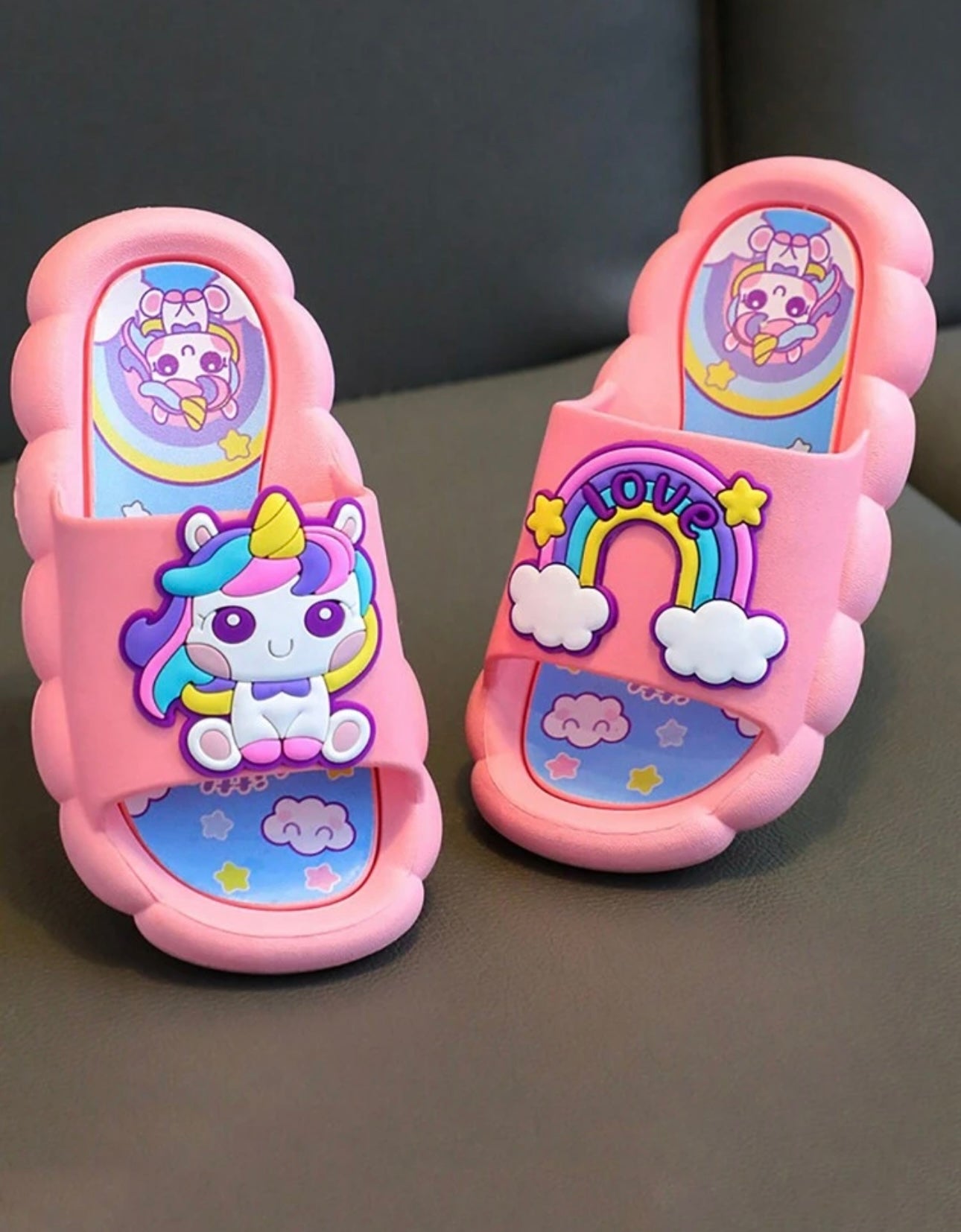 Sanrio 1 Pair Cartoon Cute Kids Slippers, Girls Toddler Soft Bottom Anti-Slip Princess Indoor Outdoor Beach Sandals, Suitable For Summer