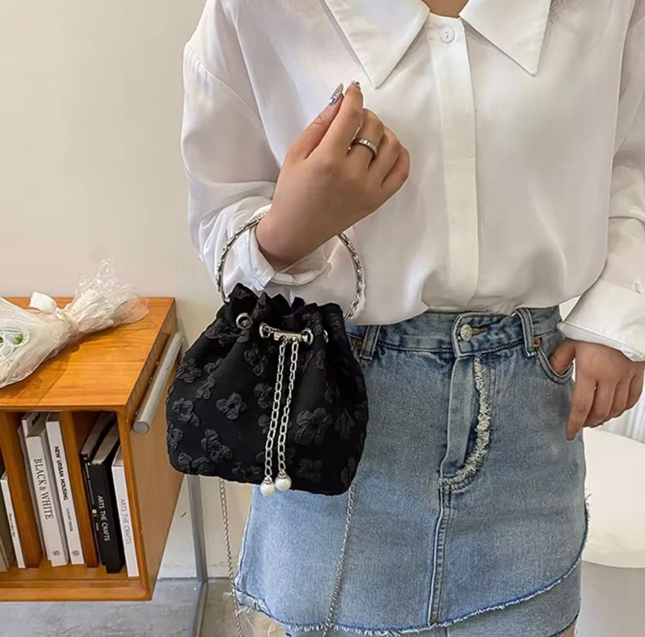 Korean floral bag