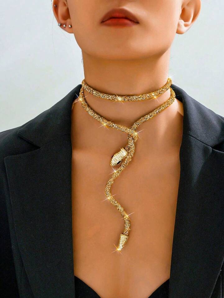 Snake choker gold