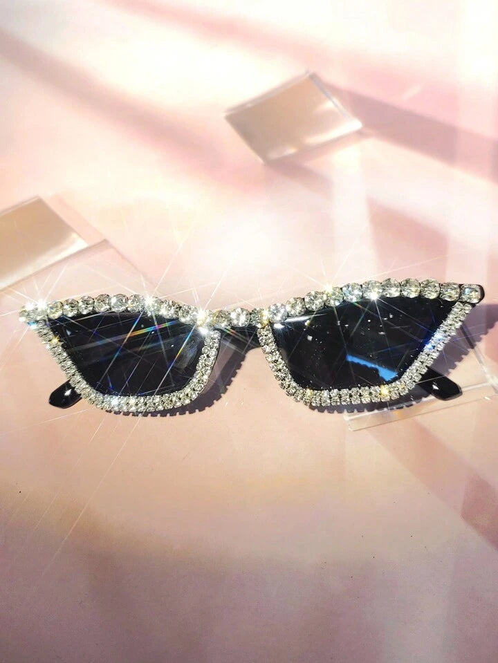 Cat Eye rhinestone glasses