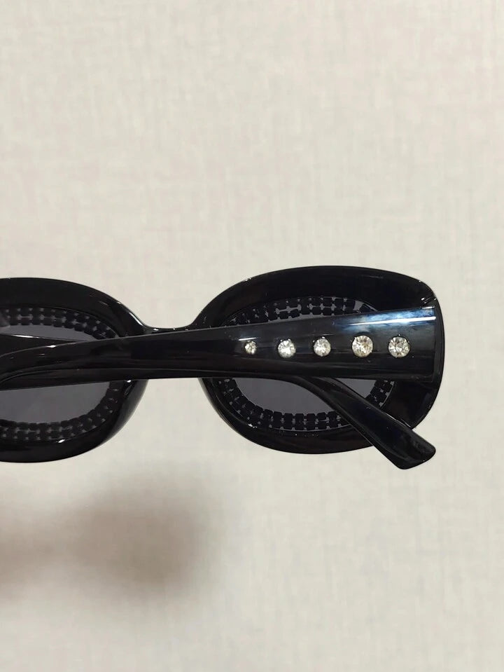 Oval Shape Rhinestone Sunglases